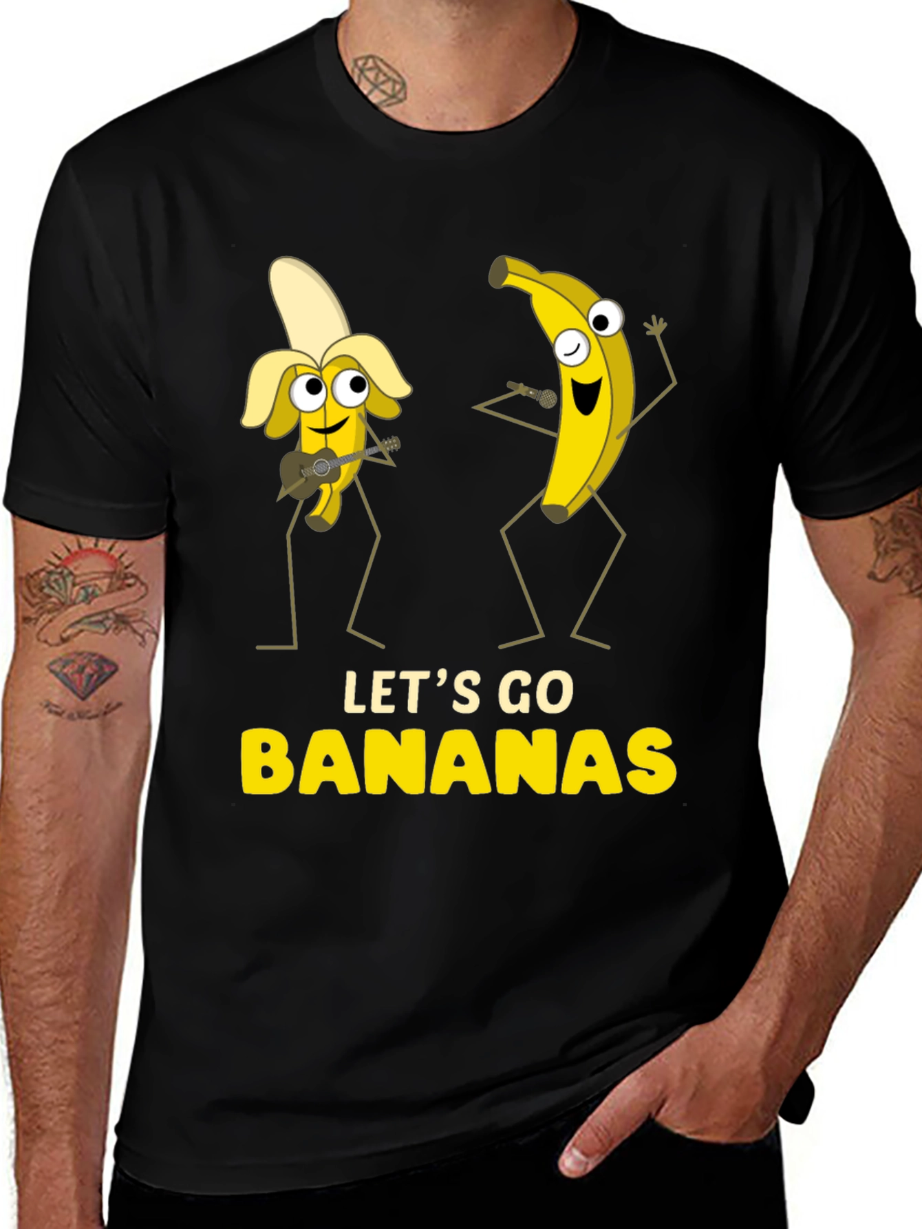 Variant 17 of Let's Go Bananas T-Shirt Funny Fruit Tee