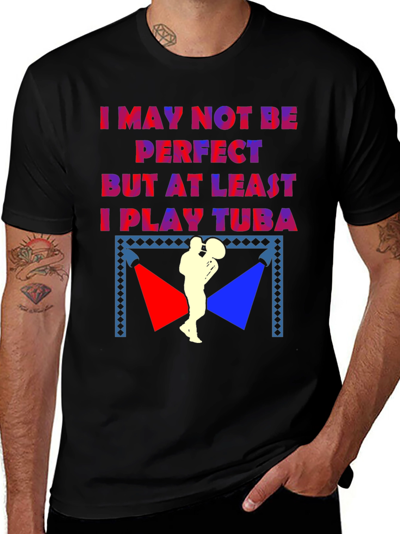 Variant 26 of Tuba Player Graphic Tee - Musician Novelty Shirt