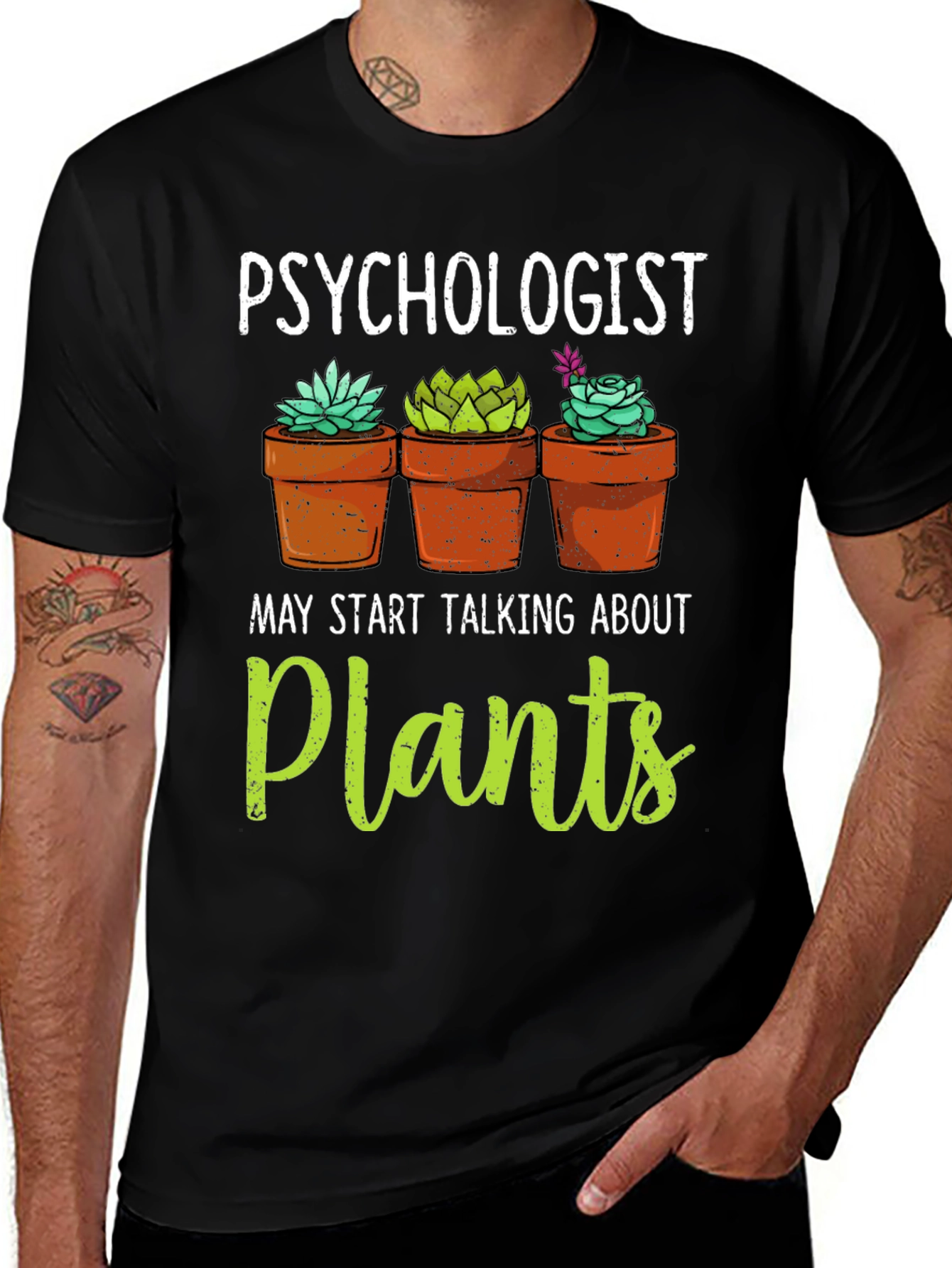 Variant 2 of Psychologist Plant Lover Graphic T-Shirt