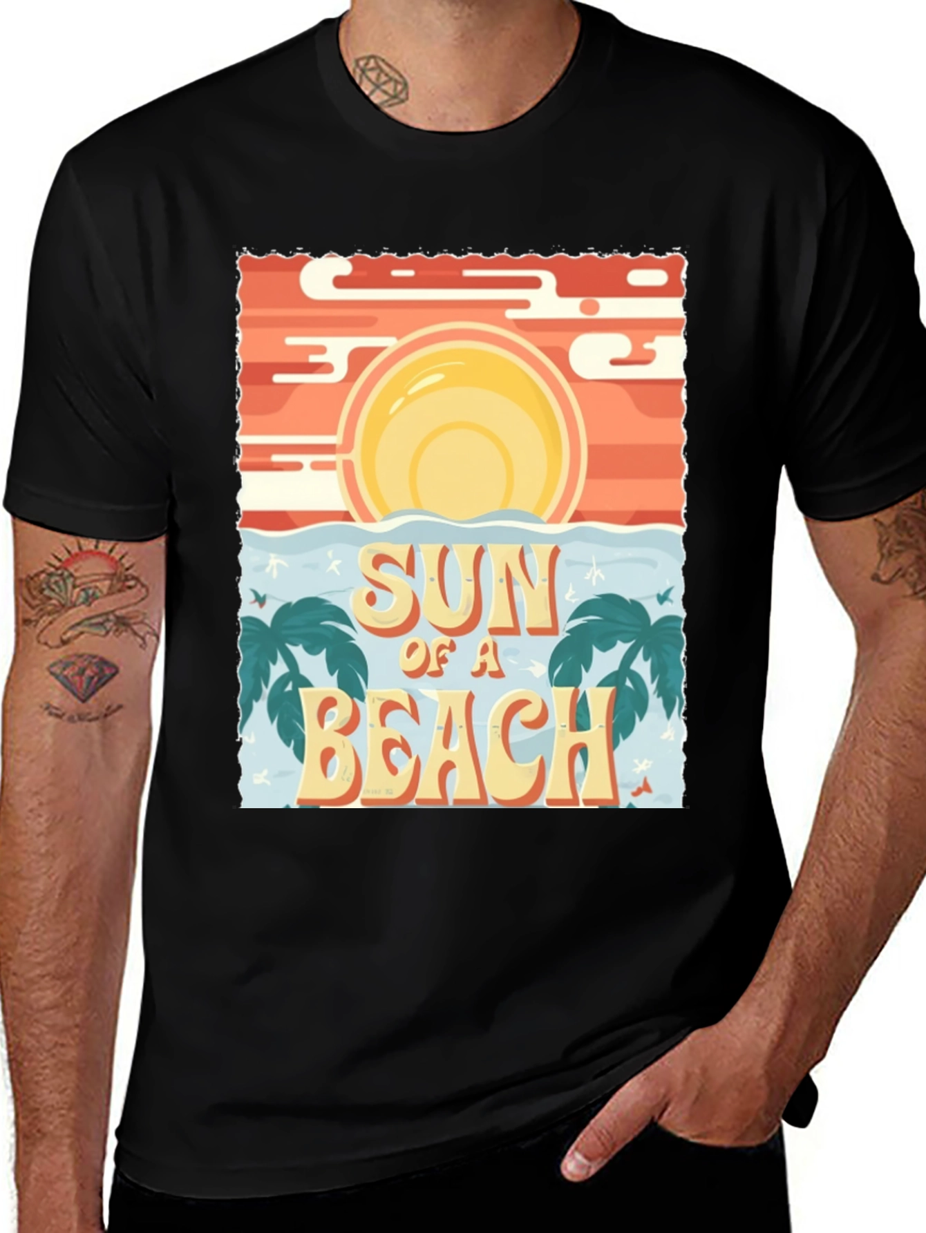 Black Sun of a Beach Graphic Tee main image