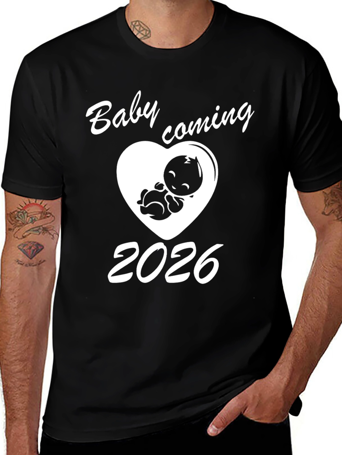 Black Baby Coming 2026 T-Shirt - Future Parents Tee main image