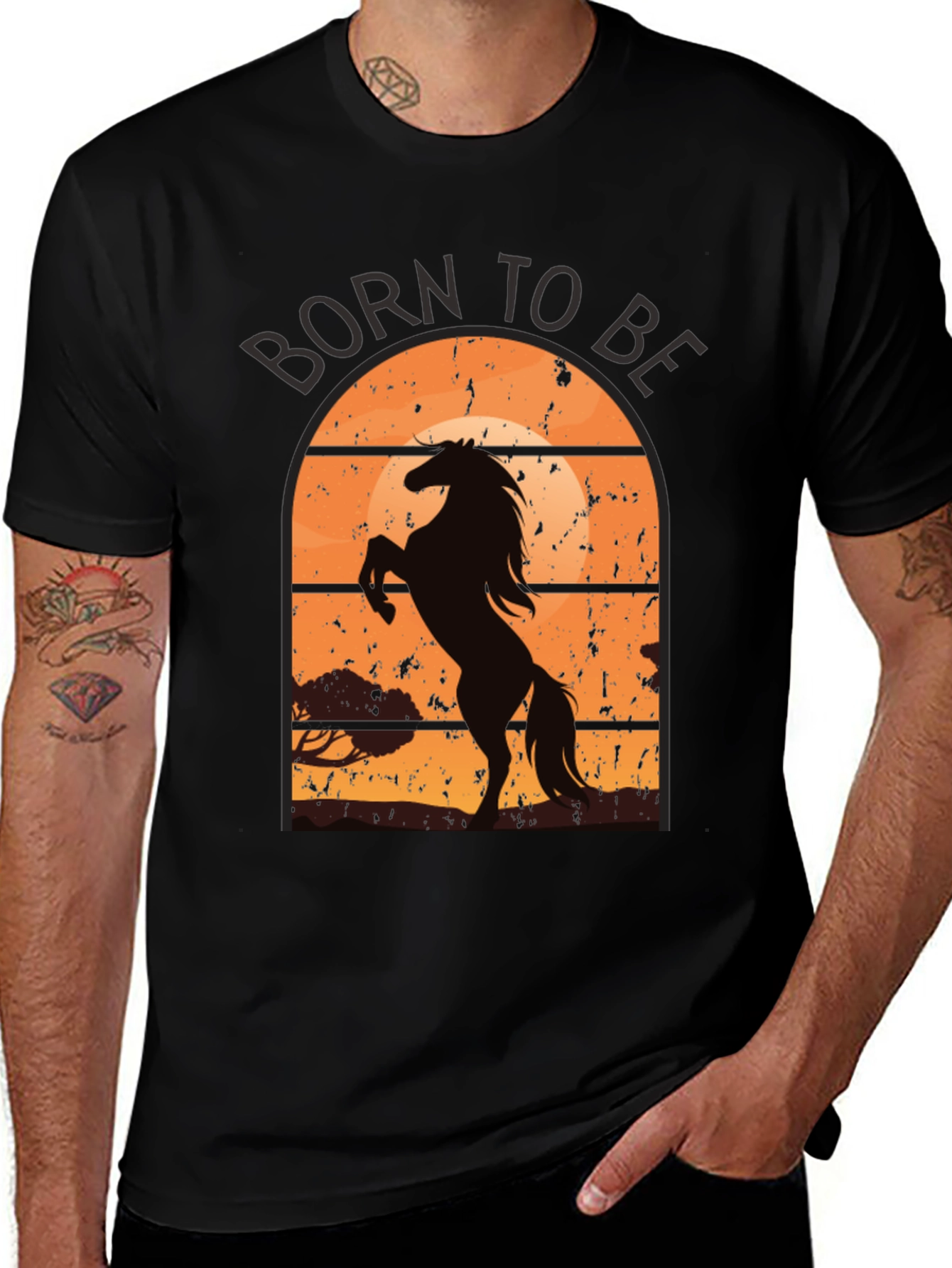 Born to Be Wild Horse Graphic Tee