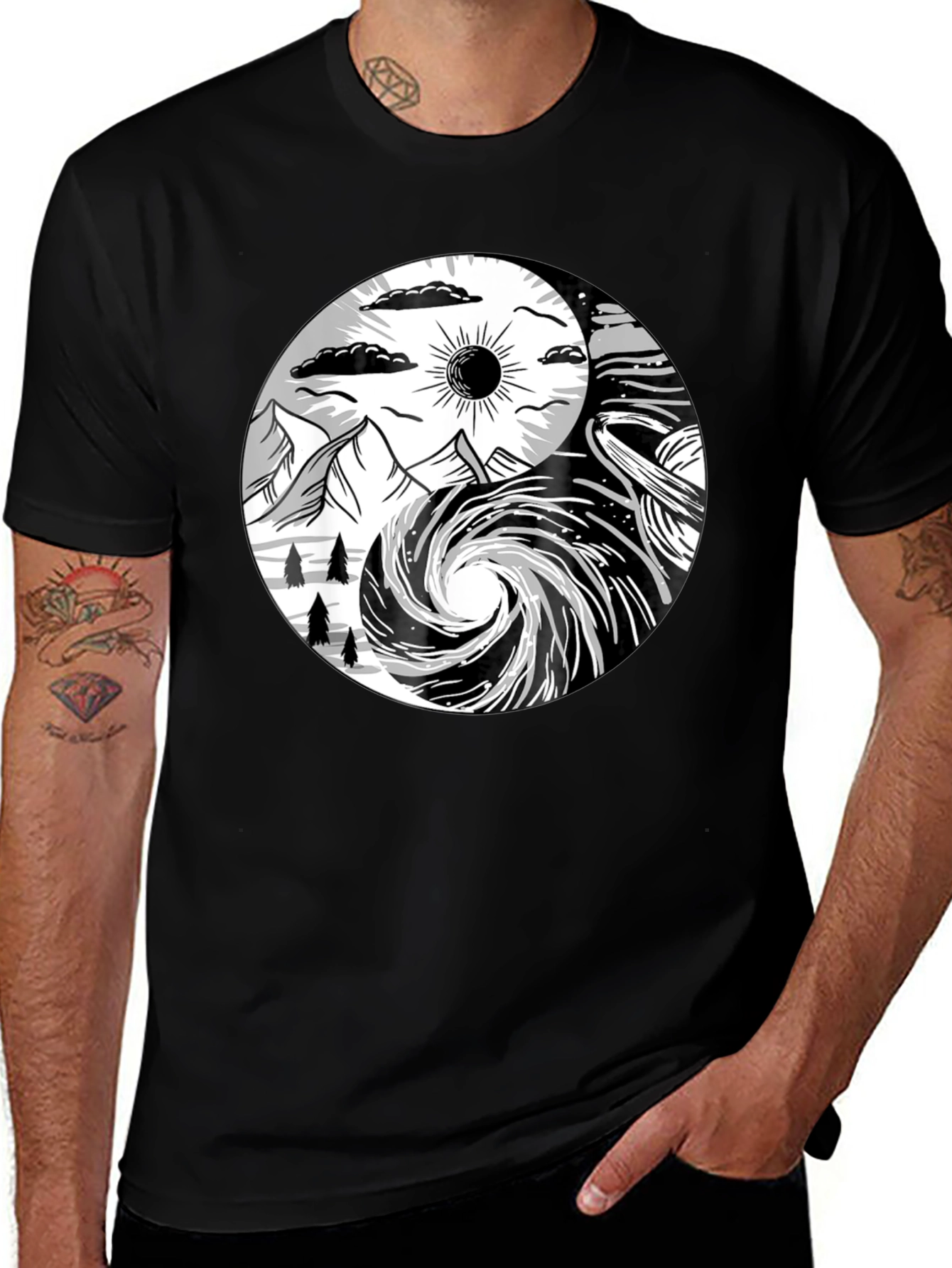 Yin Yang Nature T-Shirt - Balance & Style