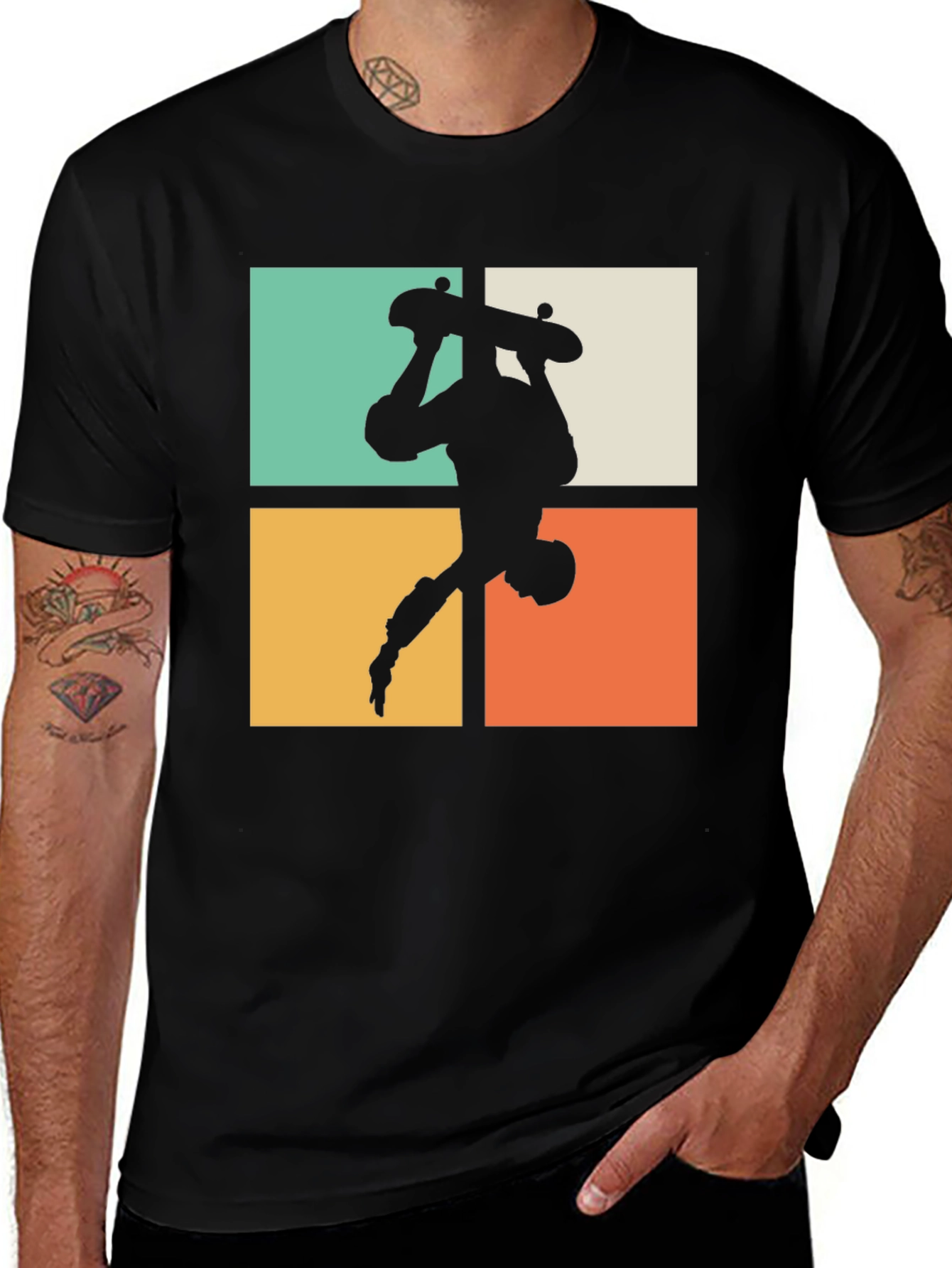 Variant 30 of Skateboarding Retro Graphic T-Shirt