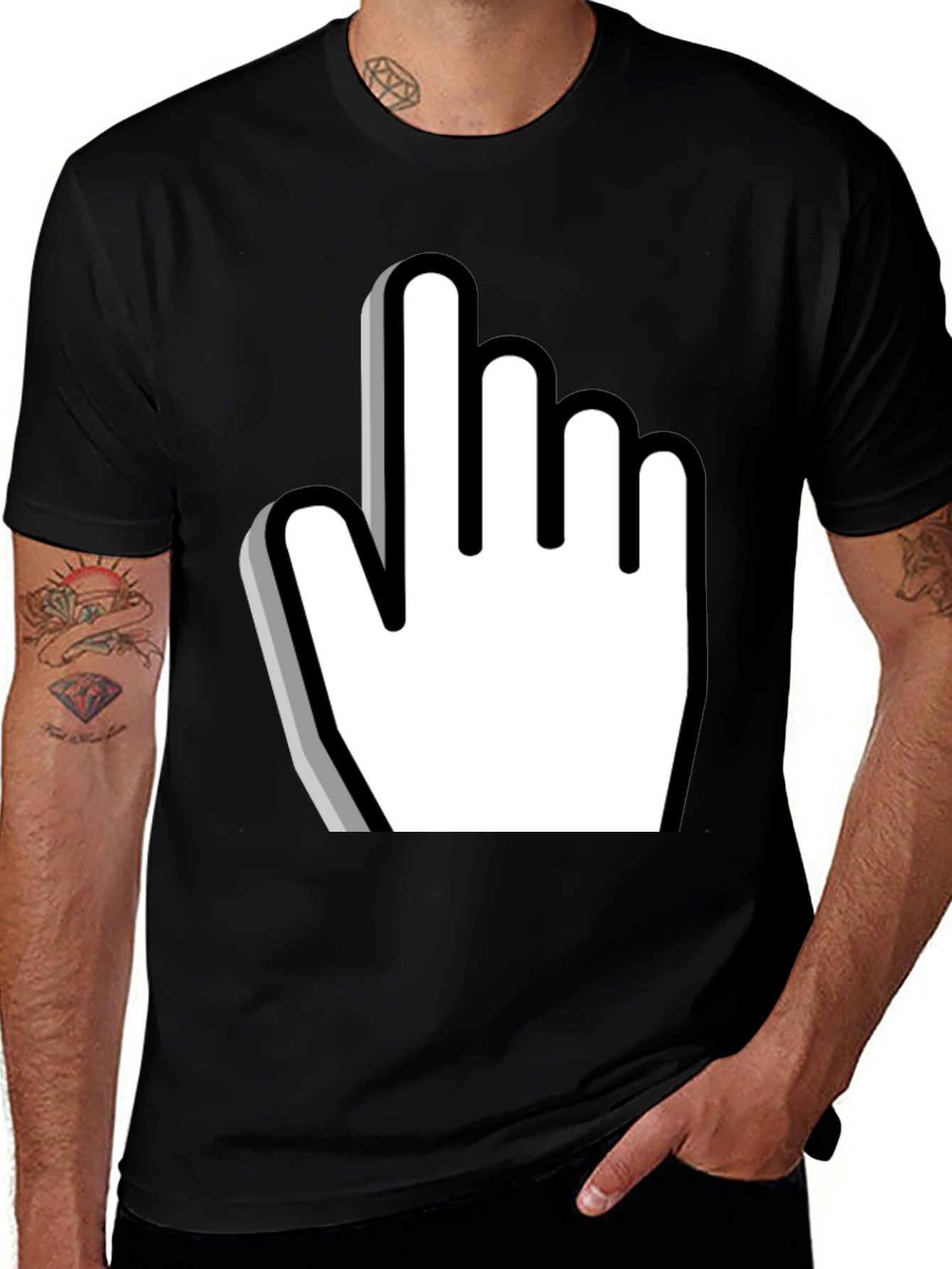 Variant 9 of Pointer Graphic Tee - Novelty Design