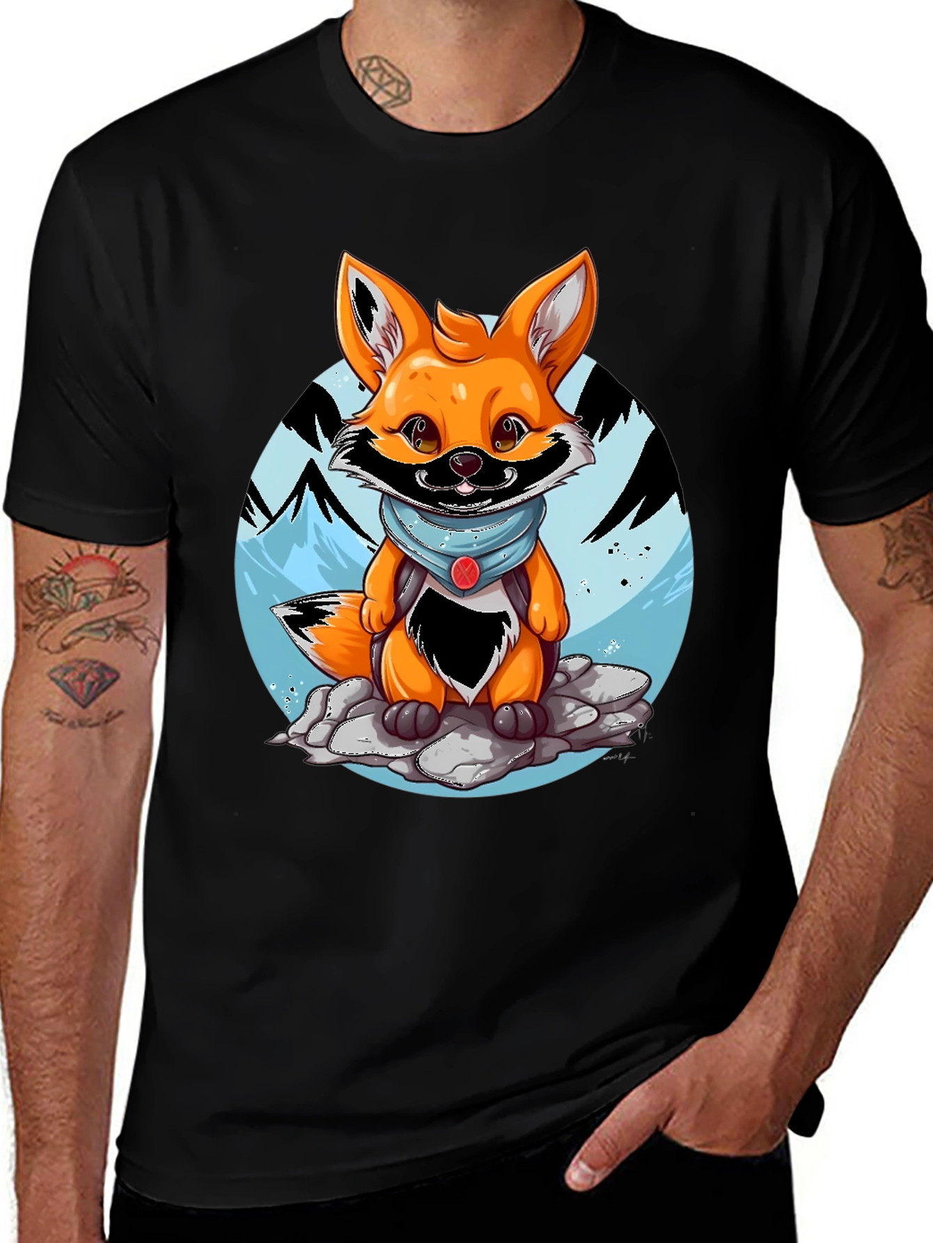 Variant 2 of Cartoon Fox Graphic Tee - Adventure Ready!