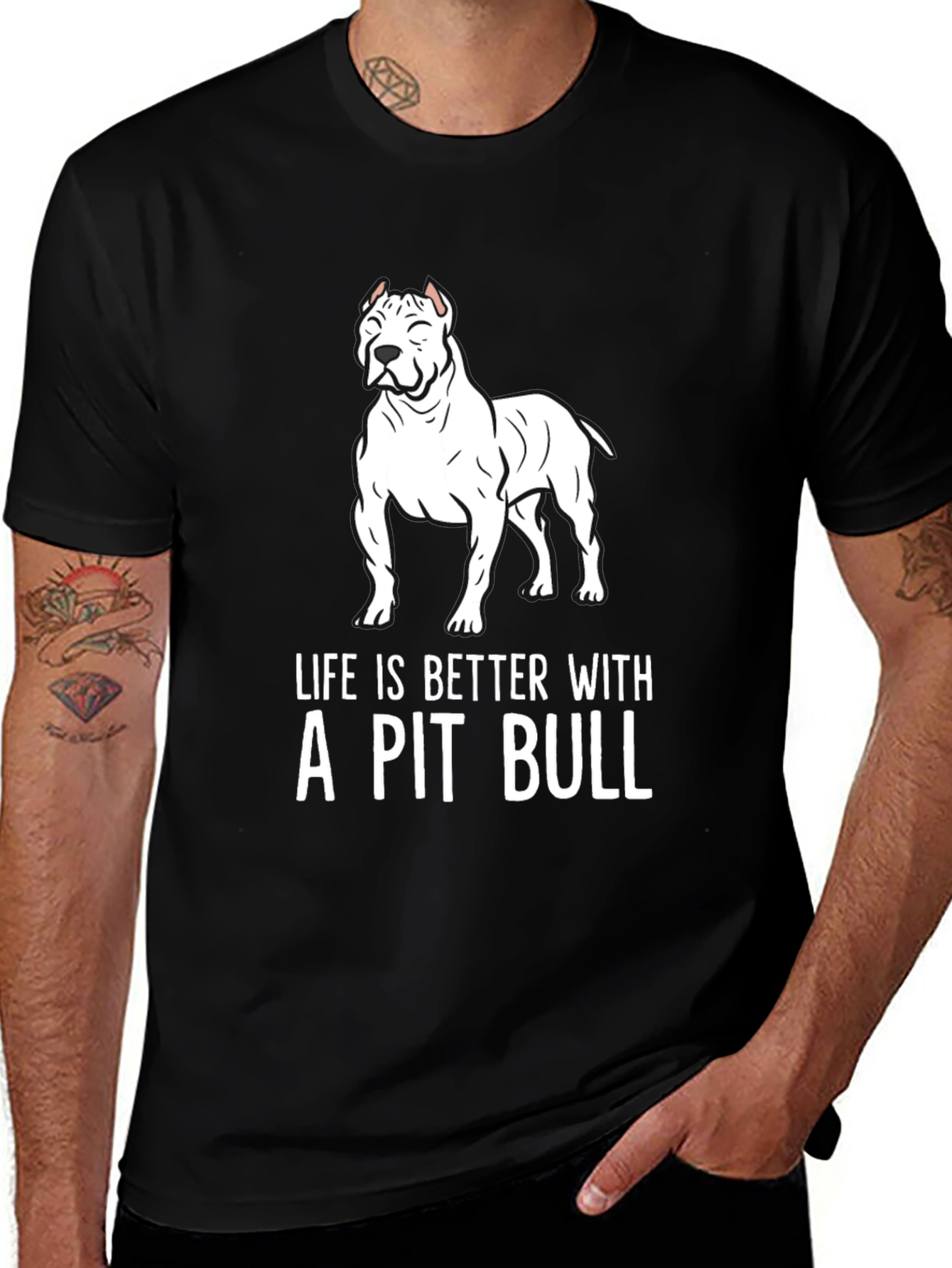 Variant 20 of Pit Bull Lover T-Shirt - Life is Better!