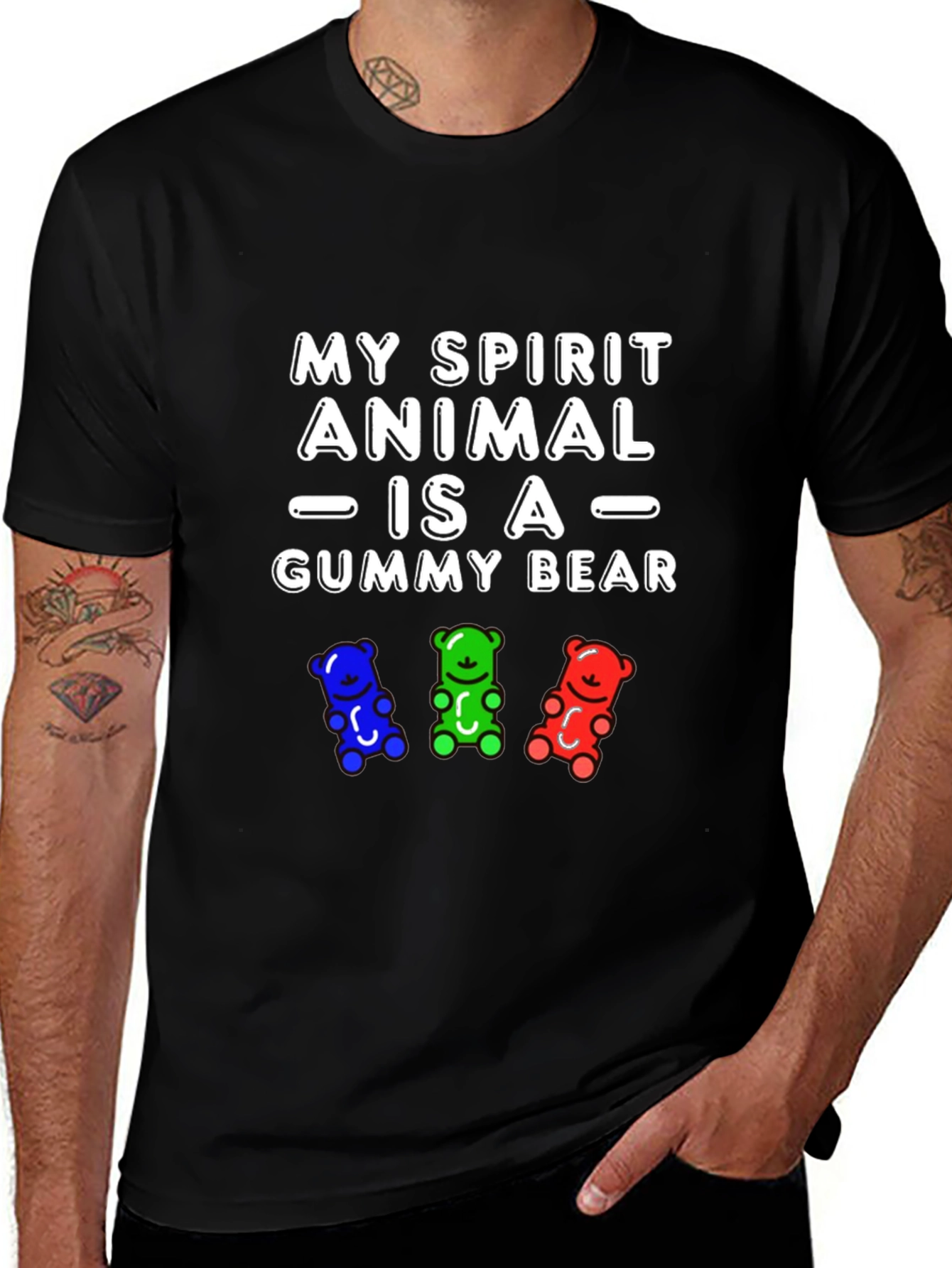 Variant 25 of Gummy Bear Spirit Animal Graphic T-Shirt