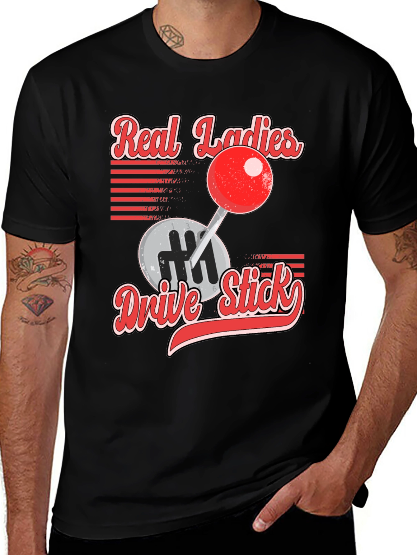 Variant 24 of Real Ladies Drive Stick T-Shirt