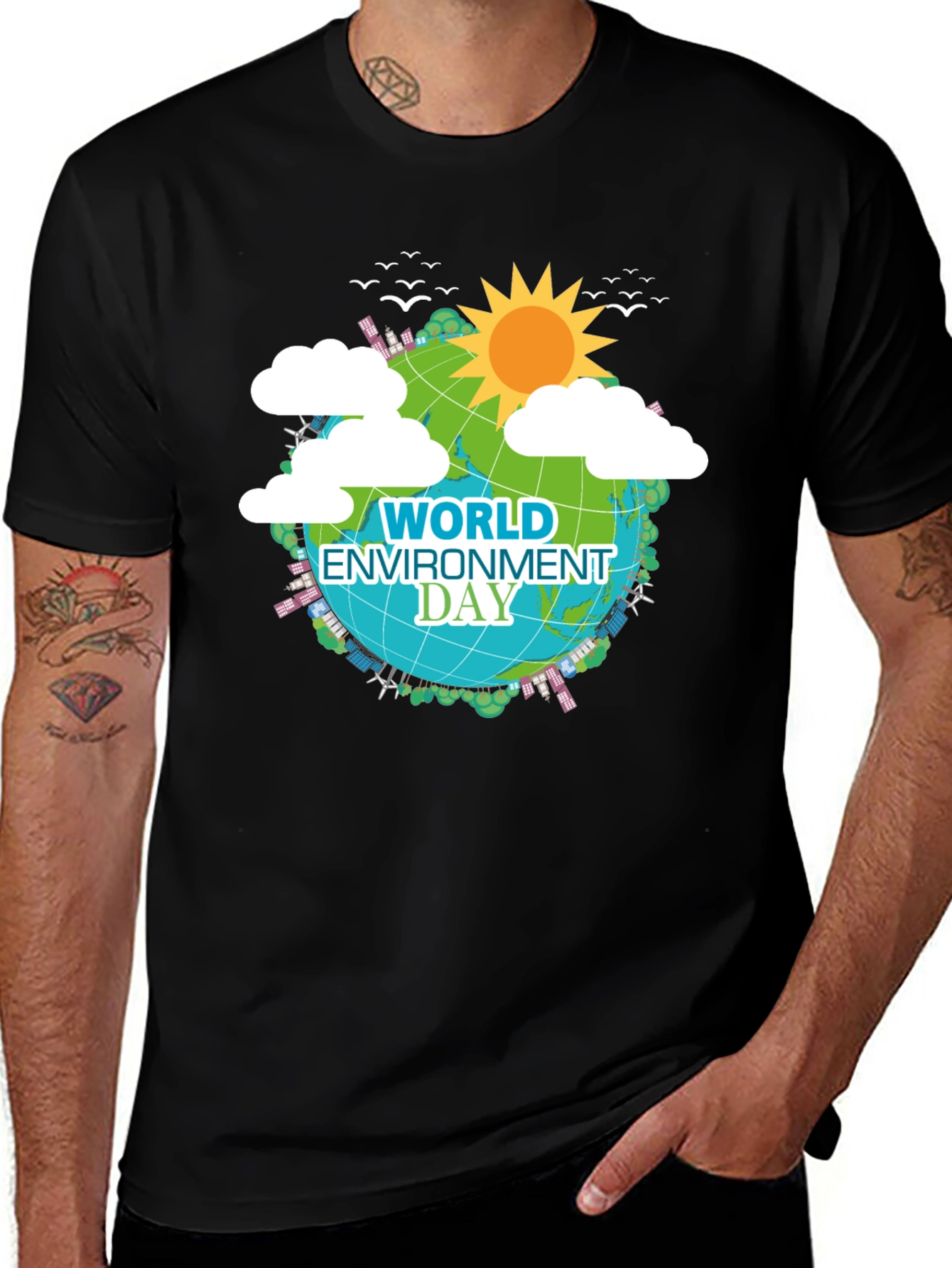 World Environment Day Graphic Tee - Unisex Black T-Shirt