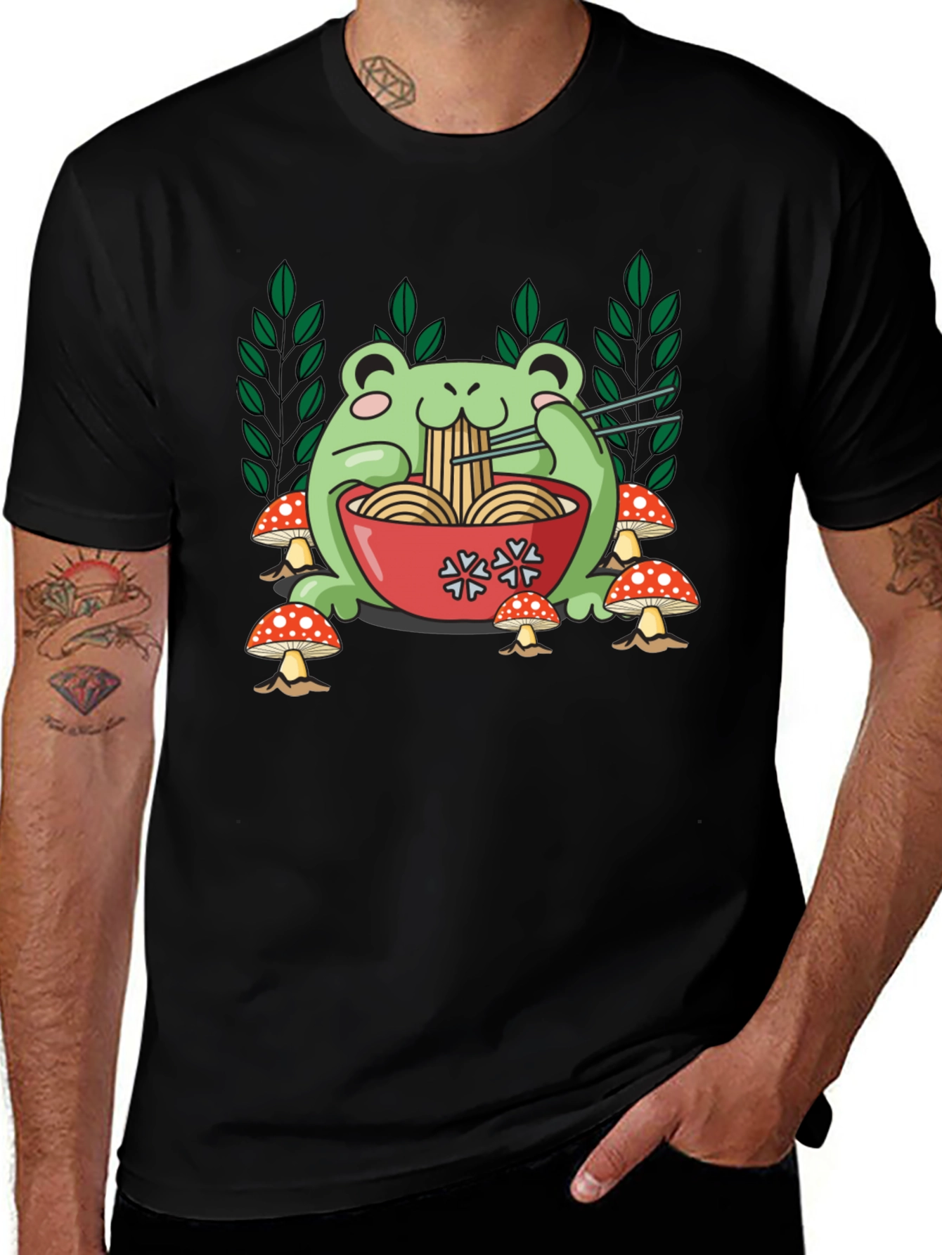 Variant 27 of Frog Ramen Bowl Graphic T-Shirt
