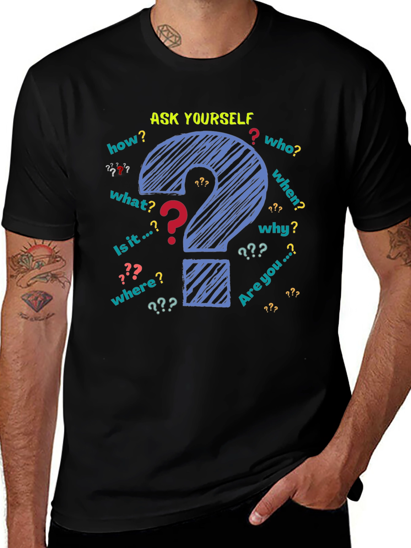 Variant 26 of Ask Yourself Graphic T-Shirt