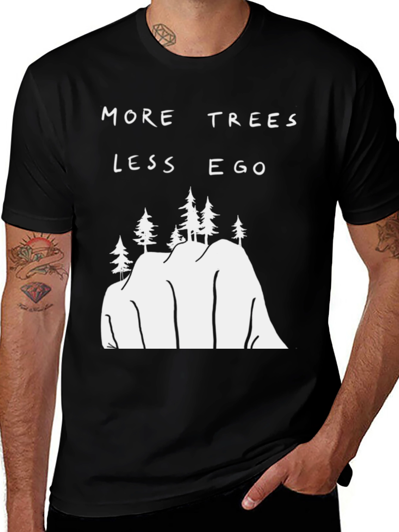 Variant 10 of More Trees Less Ego Graphic Tee - Unisex