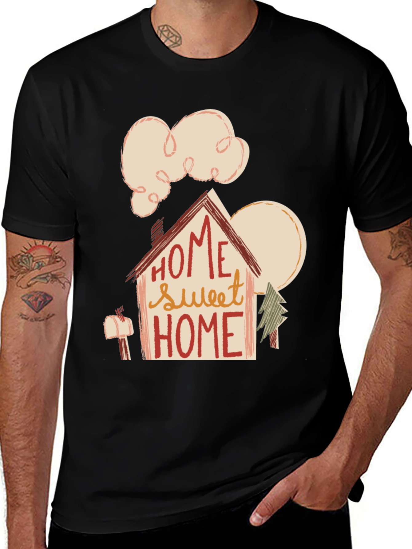 Home Sweet Home Graphic T-Shirt - Cozy Style