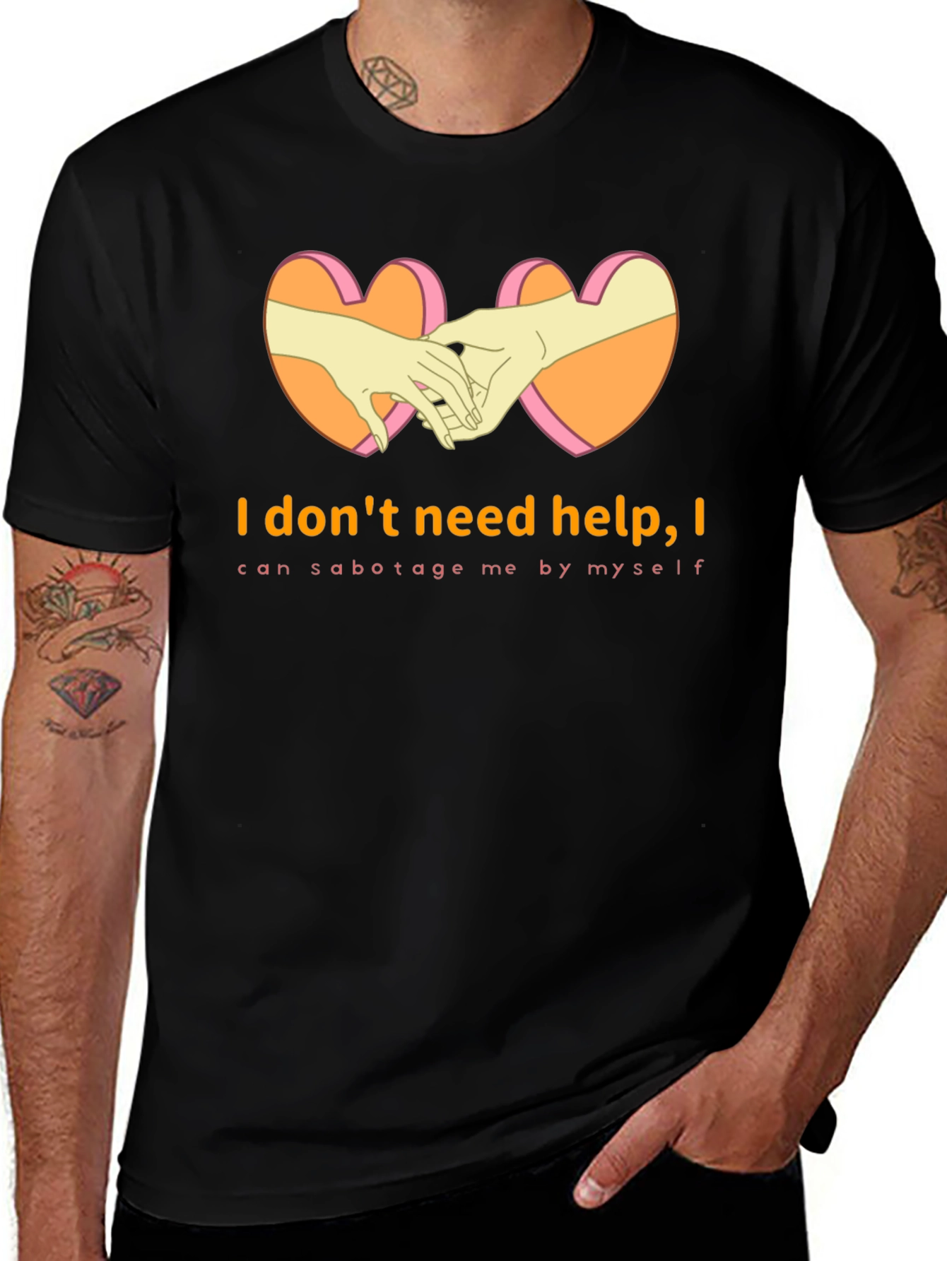 Variant 19 of Self Sabotage T-Shirt - No Help Needed Tee