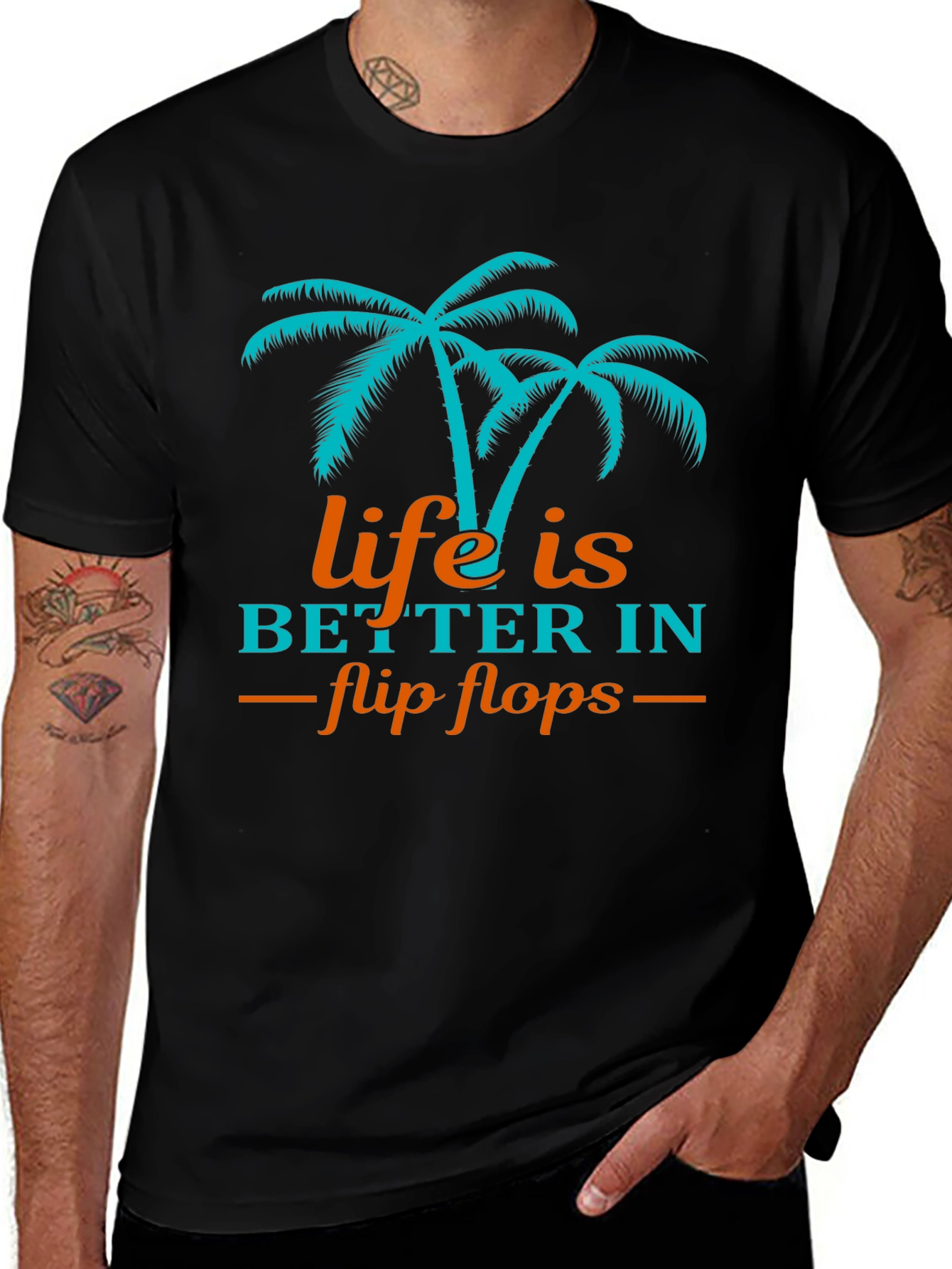 Variant 25 of Life is Better in Flip Flops Graphic Tee