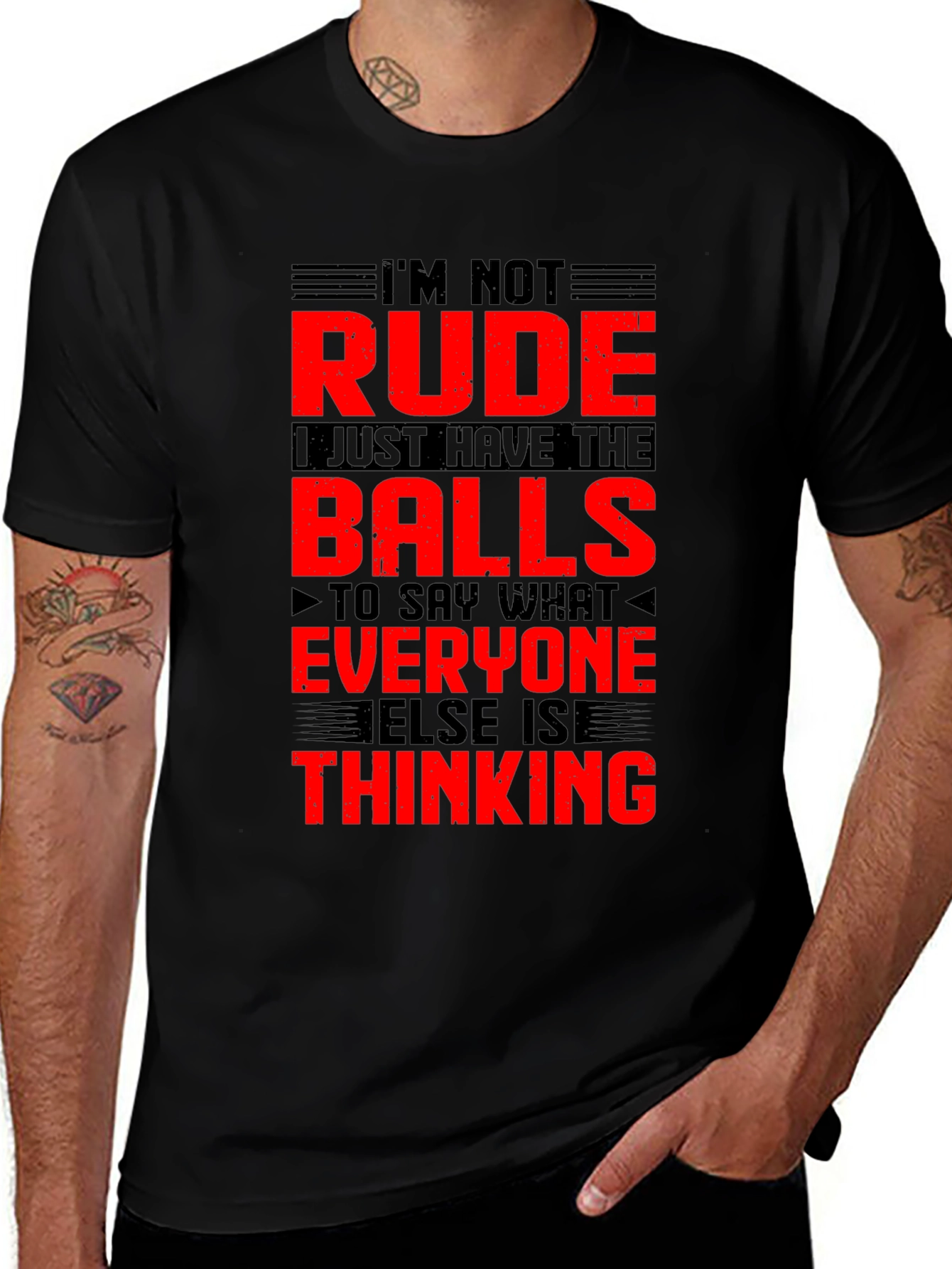 Variant 30 of I'm Not Rude Balls Graphic T-Shirt