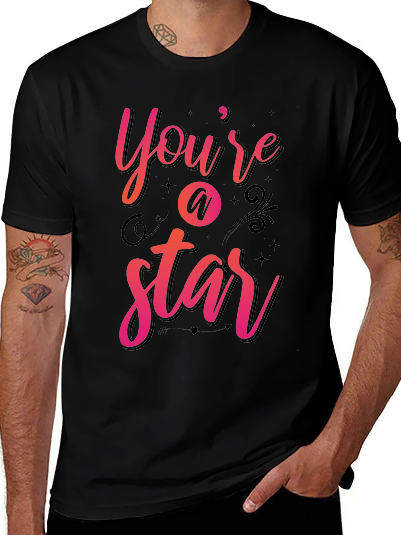 Variant 10 of You're a Star Graphic T-Shirt - Stylish Crew Neck Tee