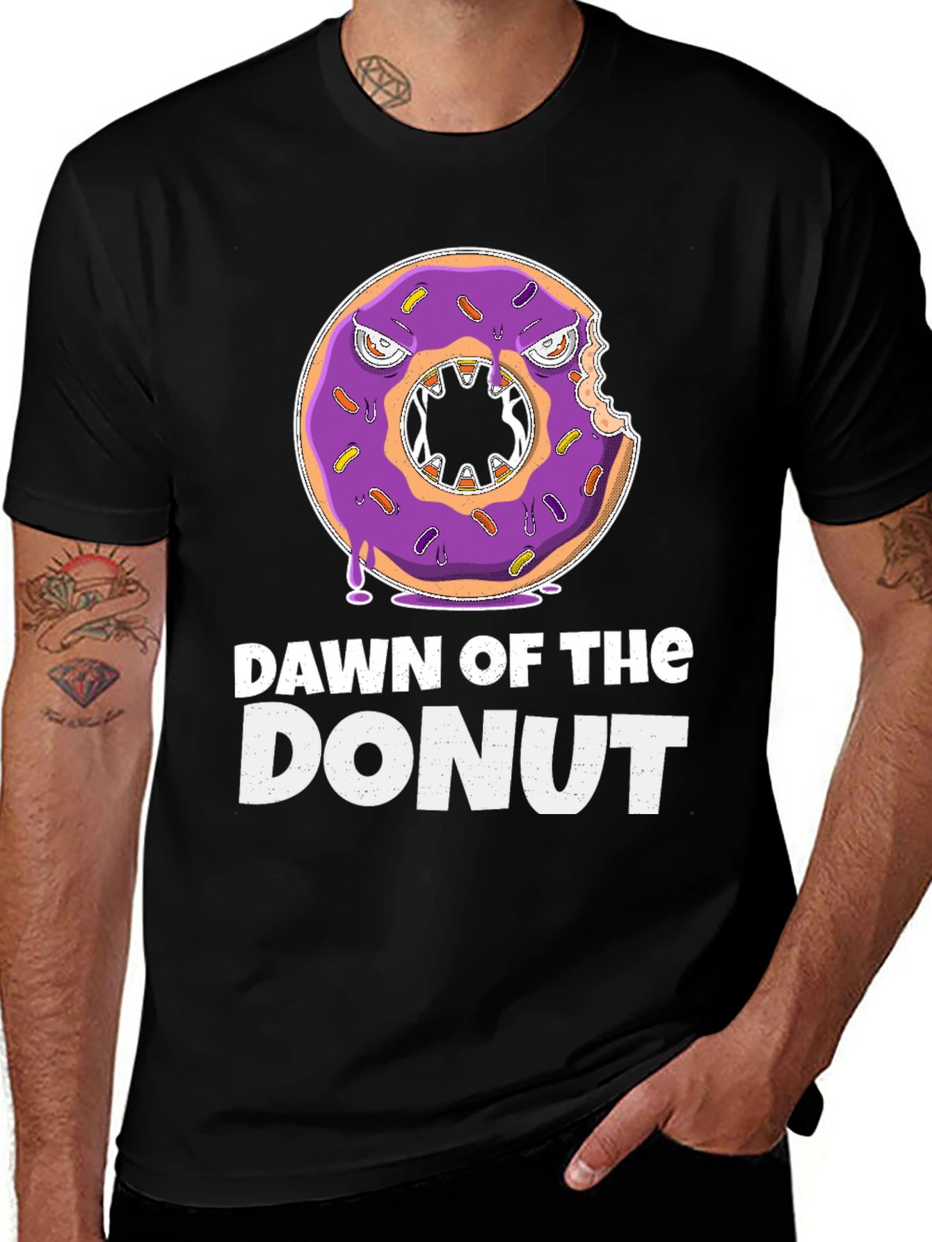 Variant 13 of Dawn of the Donut Funny Graphic Tee
