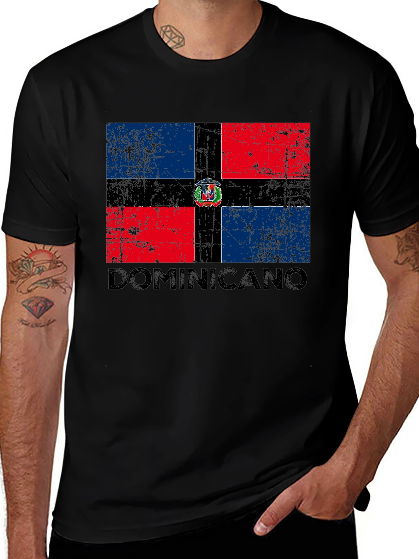 Variant 18 of Dominican Flag Tee - Dominicano Pride