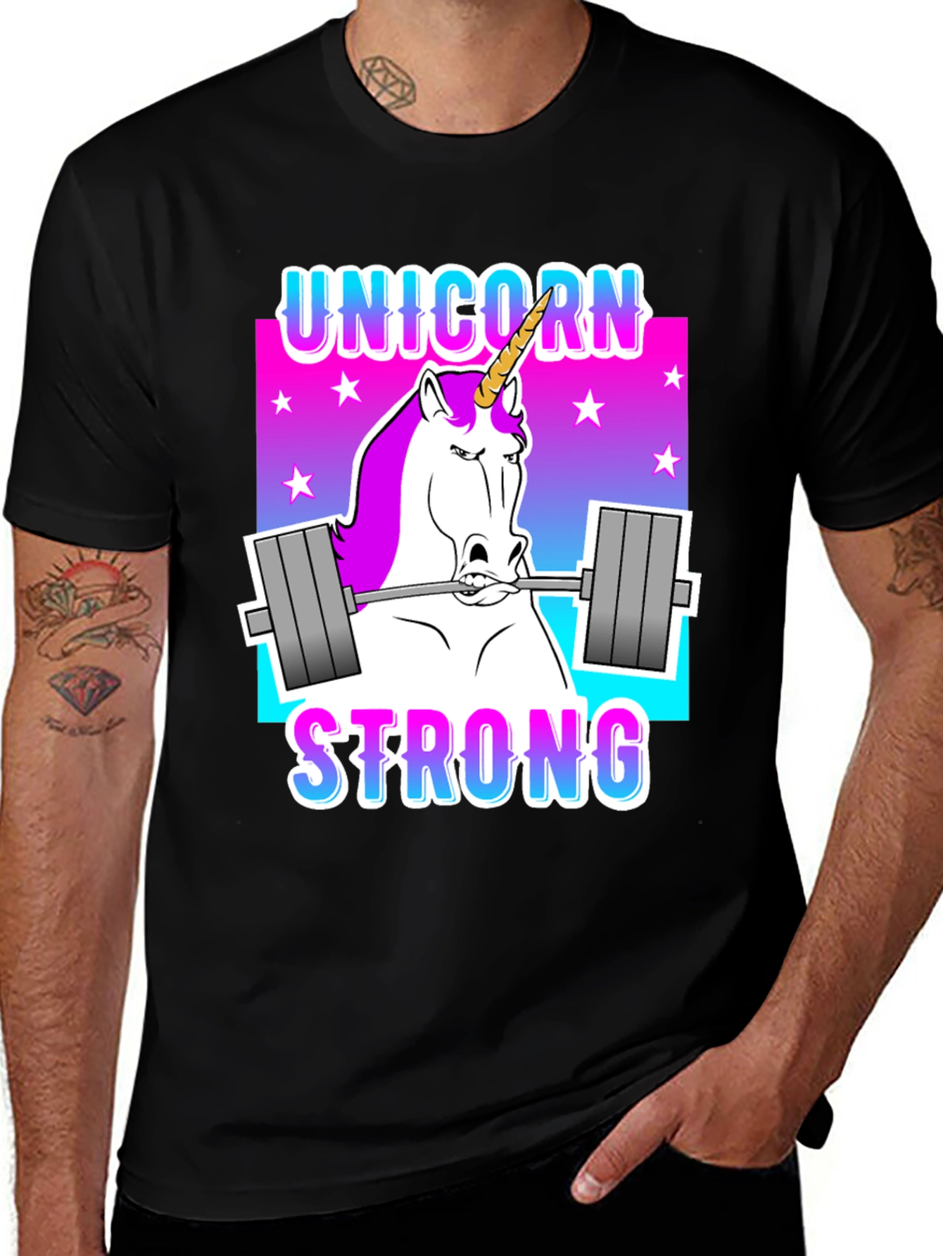 Variant 21 of Unicorn Strong Graphic Tee - Fitness Gym Shirt