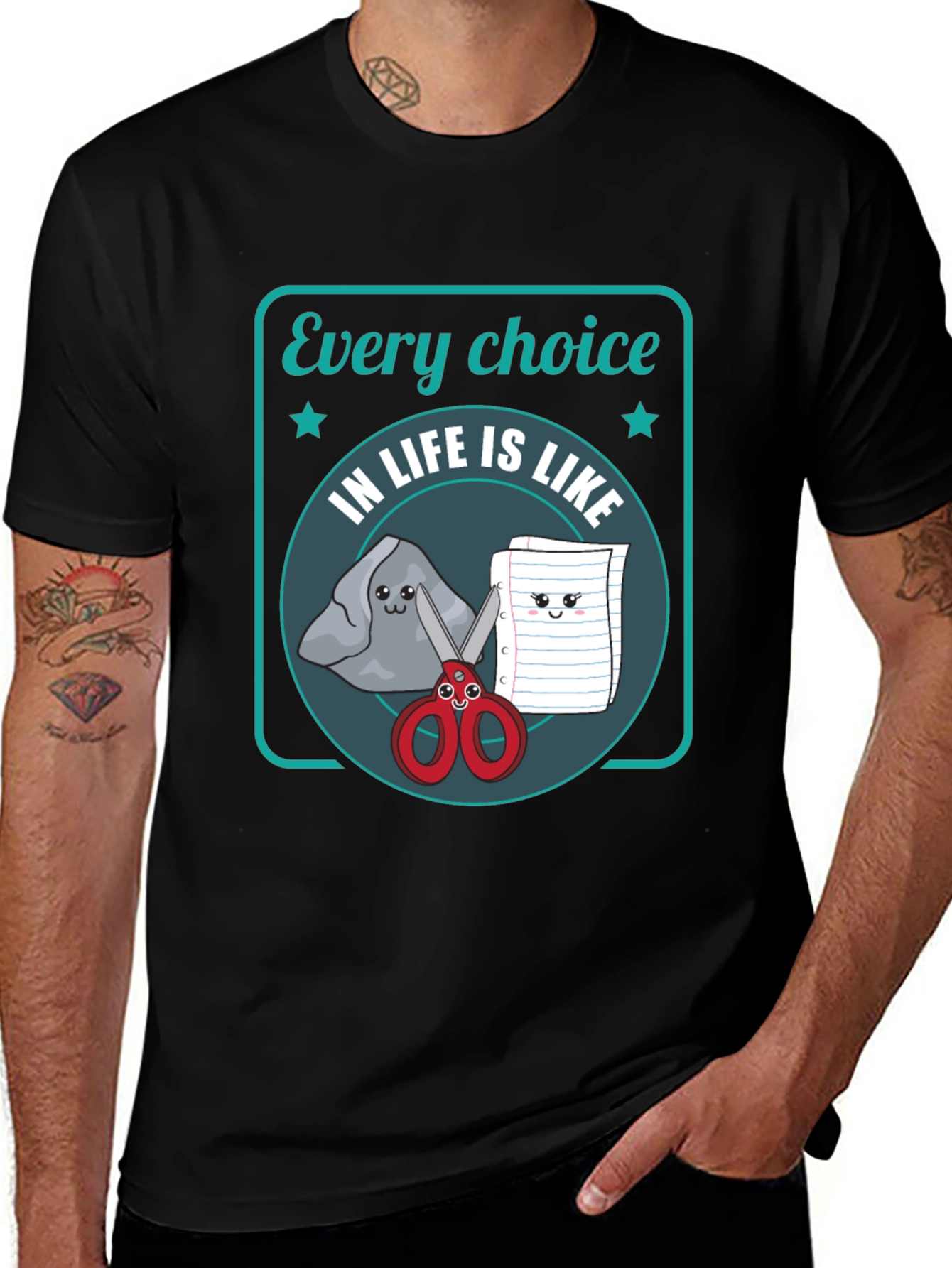 Every Choice in Life T-Shirt - Rock Paper Scissors Funny Tee