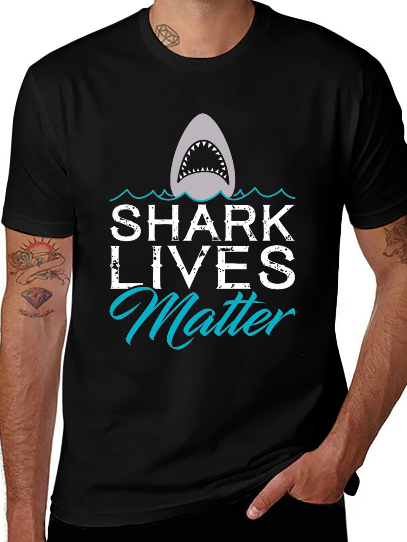 Variant 11 of Shark Lives Matter Graphic T-Shirt