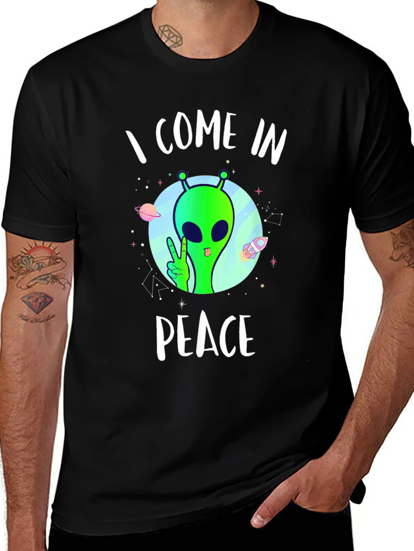 Variant 20 of I Come In Peace Alien T-Shirt