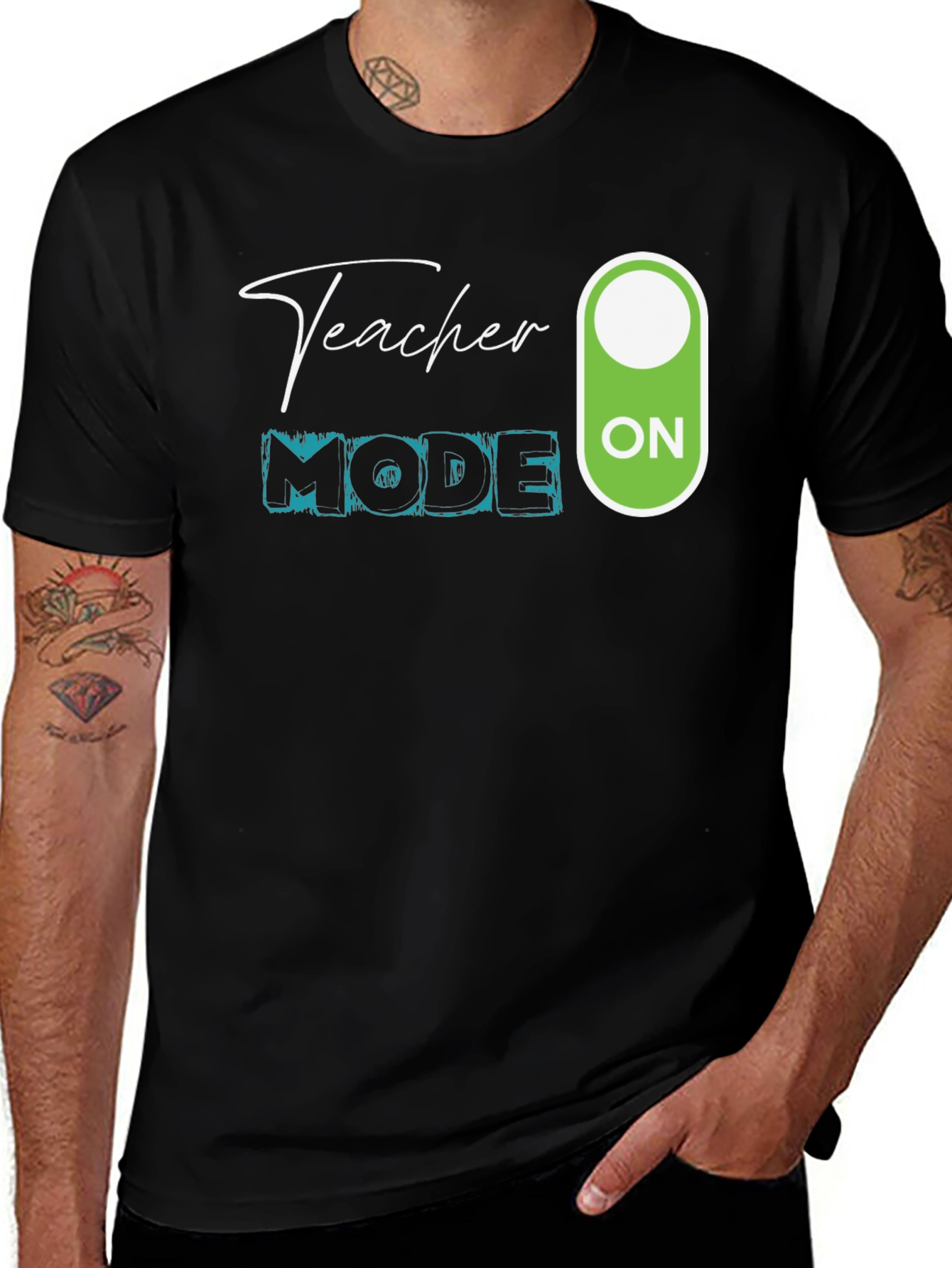 Black Teacher Mode On T-Shirt main image