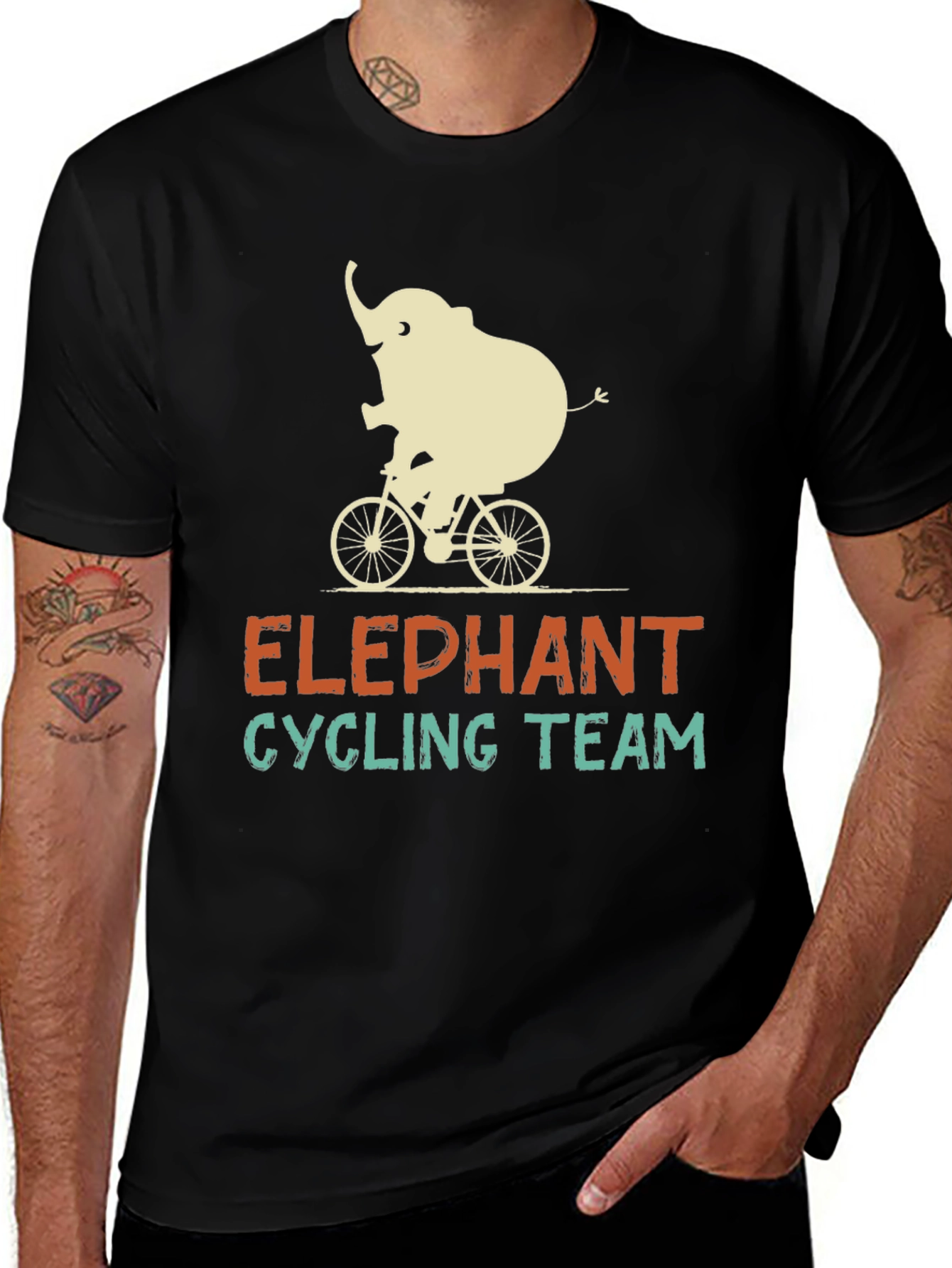 Variant 8 of Elephant Cycling Team T-Shirt
