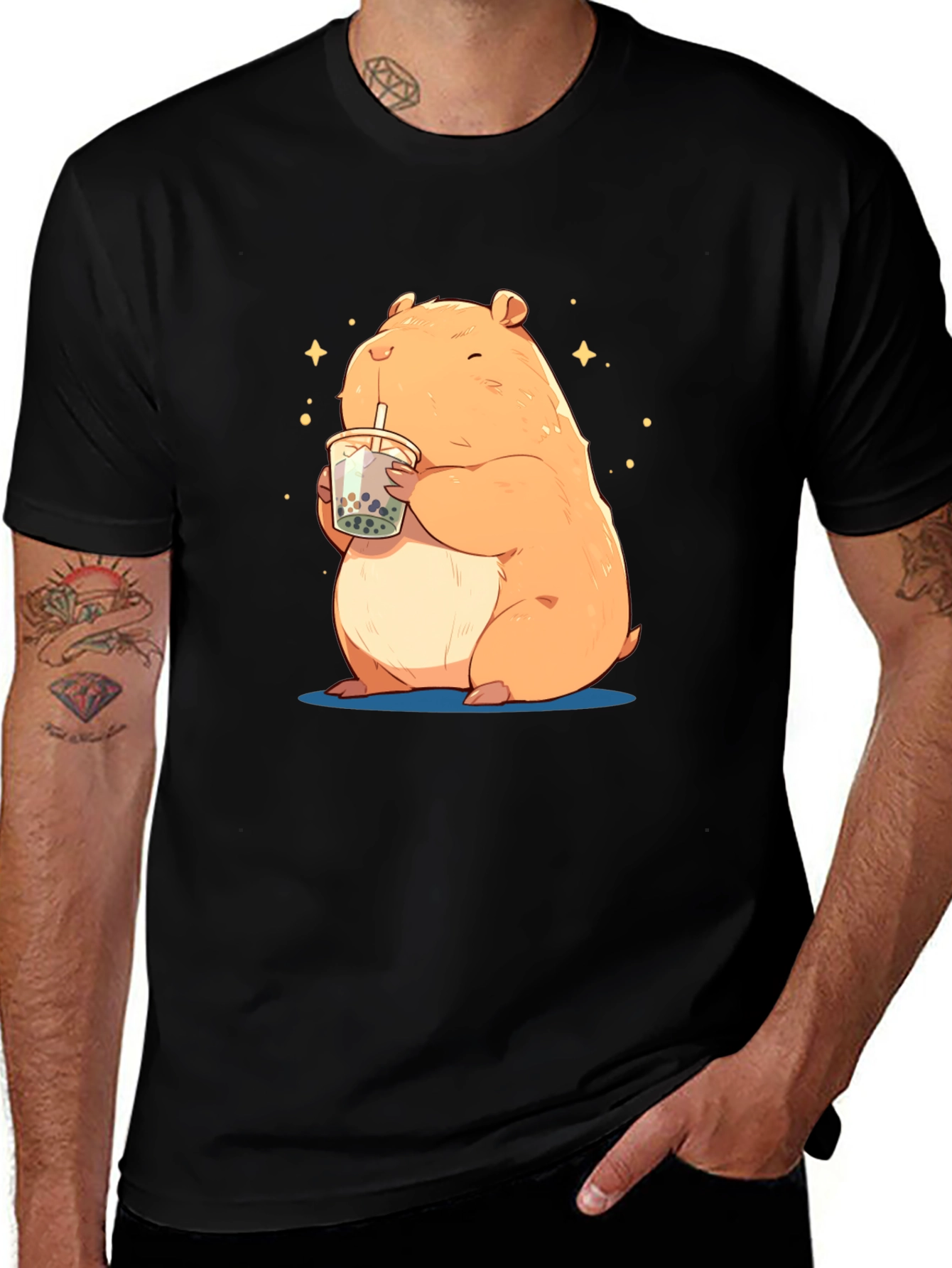 Variant 27 of Hamster Boba Tea Graphic T-Shirt