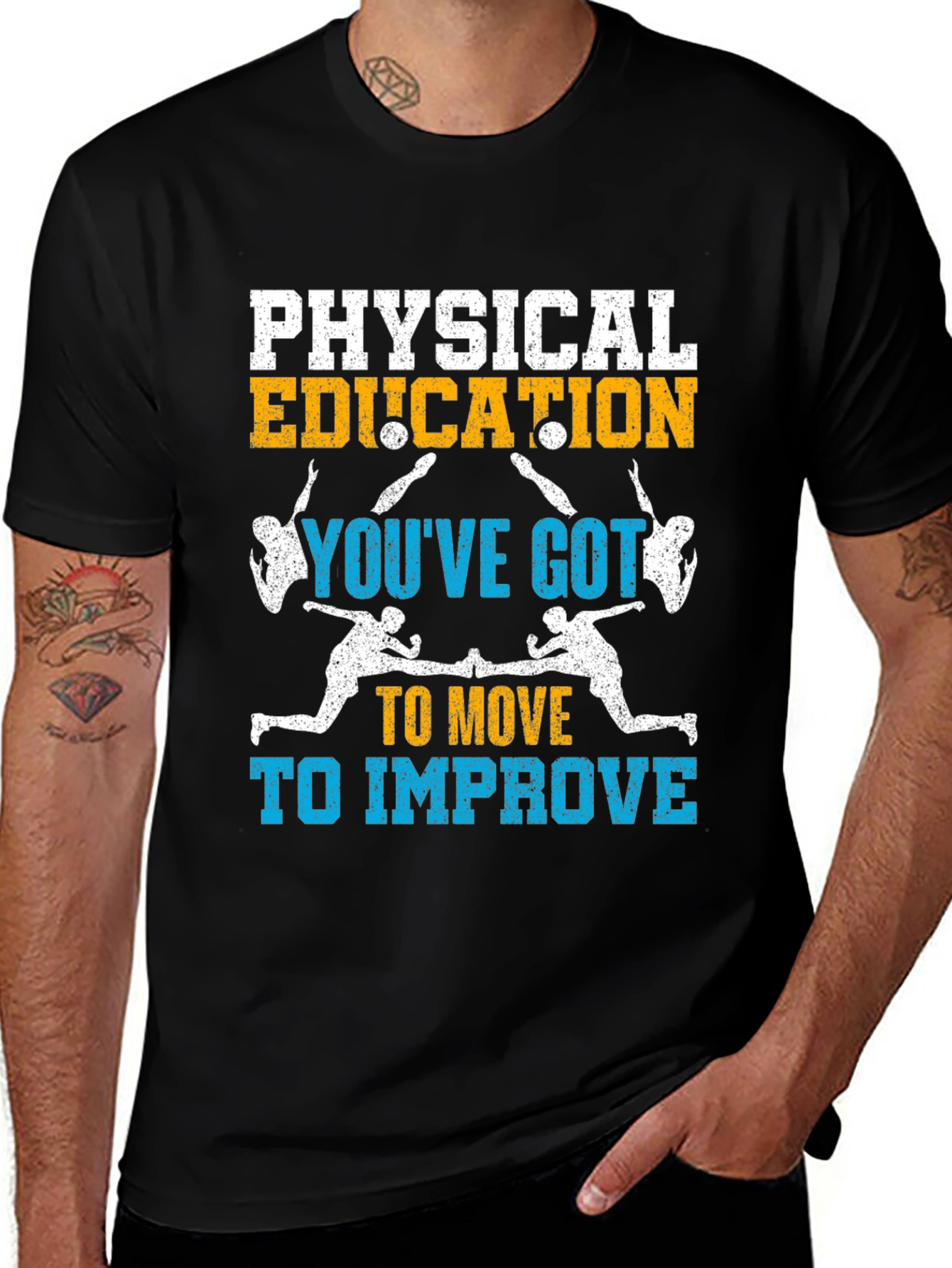 Variant 20 of Physical Education: Move to Improve Black T-Shirt