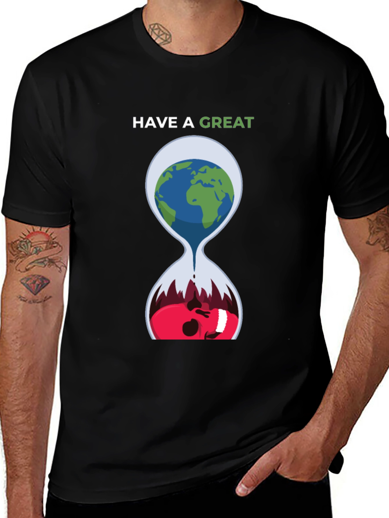 Variant 18 of Unique Earth Hourglass Graphic Tee