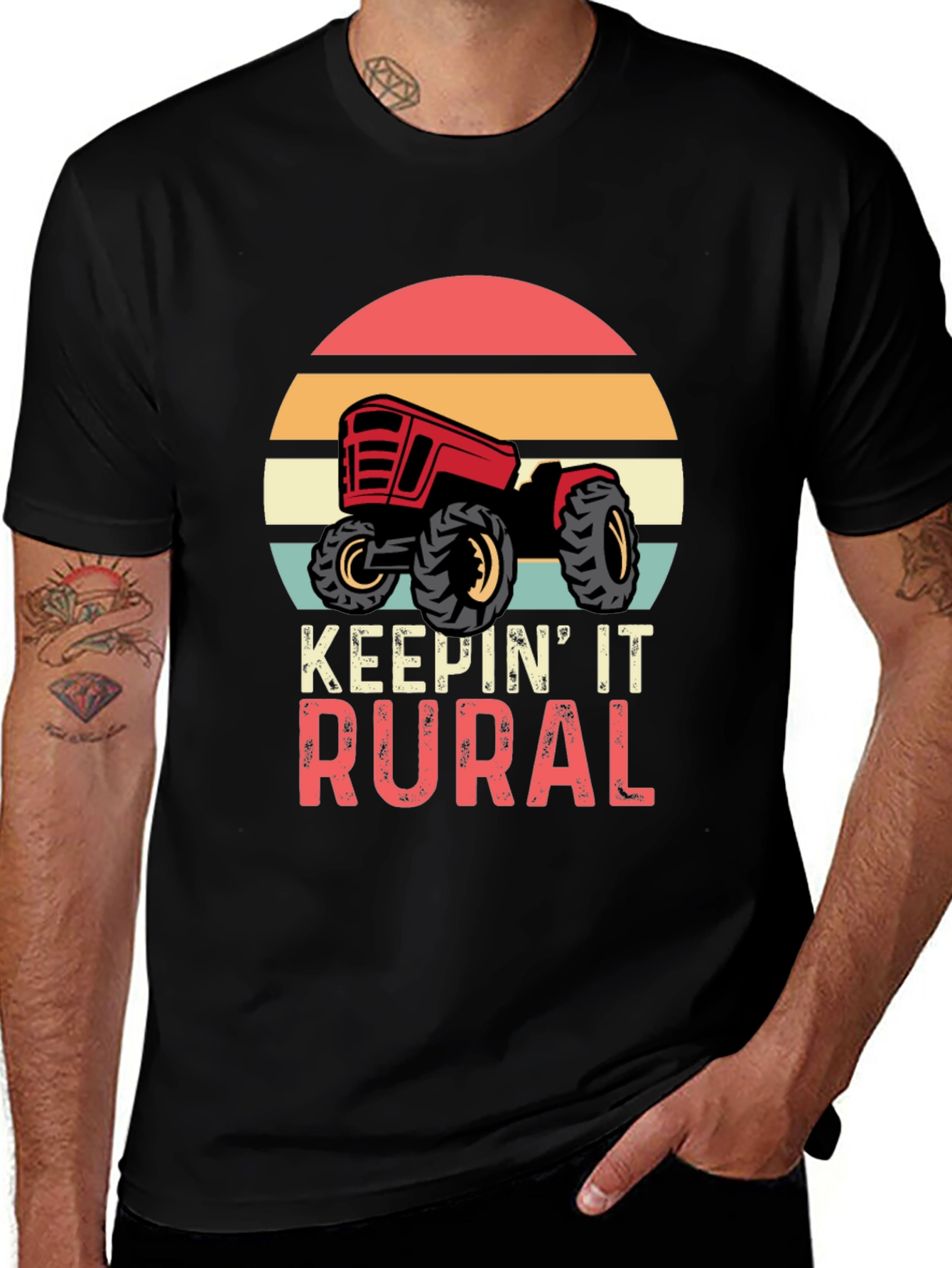 Variant 25 of Keepin' It Rural Tractor Graphic Tee