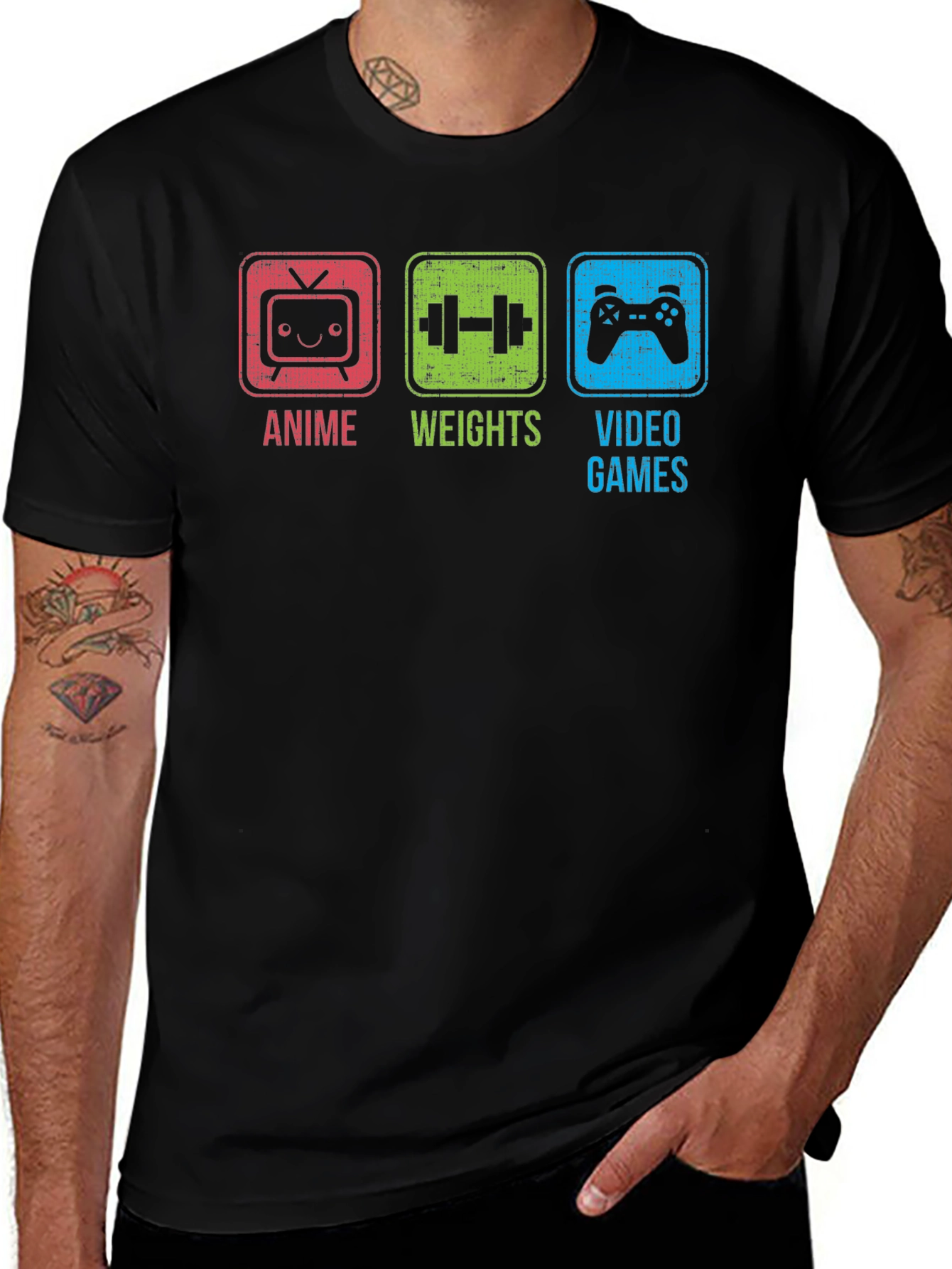Variant 5 of Anime Weights Video Games T-Shirt