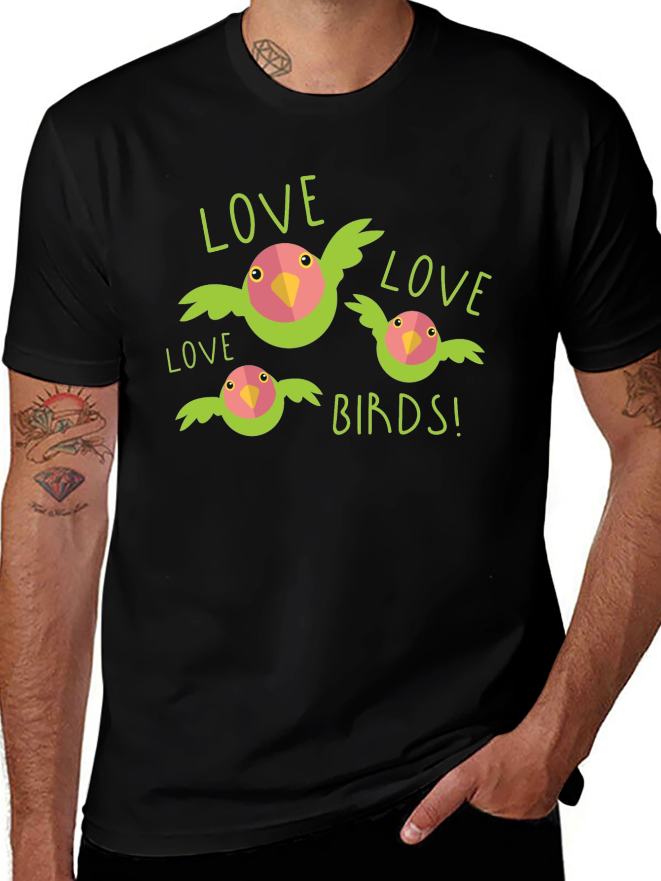 Variant 16 of Love Birds Black T-Shirt