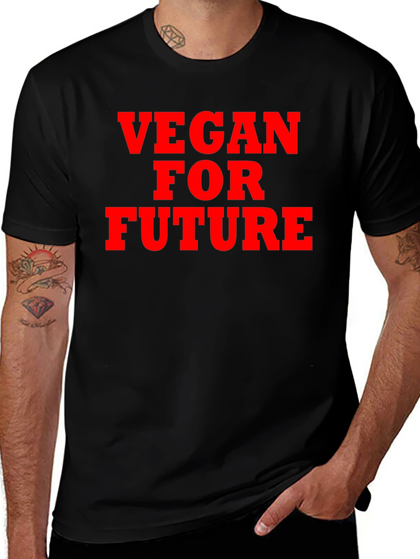 Variant 8 of Vegan for Future T-Shirt - Eco-Conscious Statement Tee