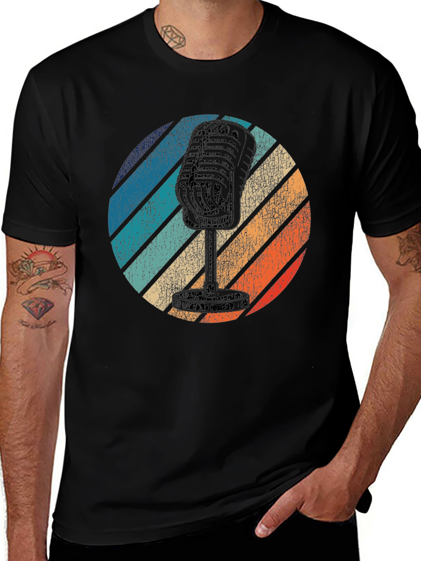 Variant 18 of Vintage Microphone Graphic Tee