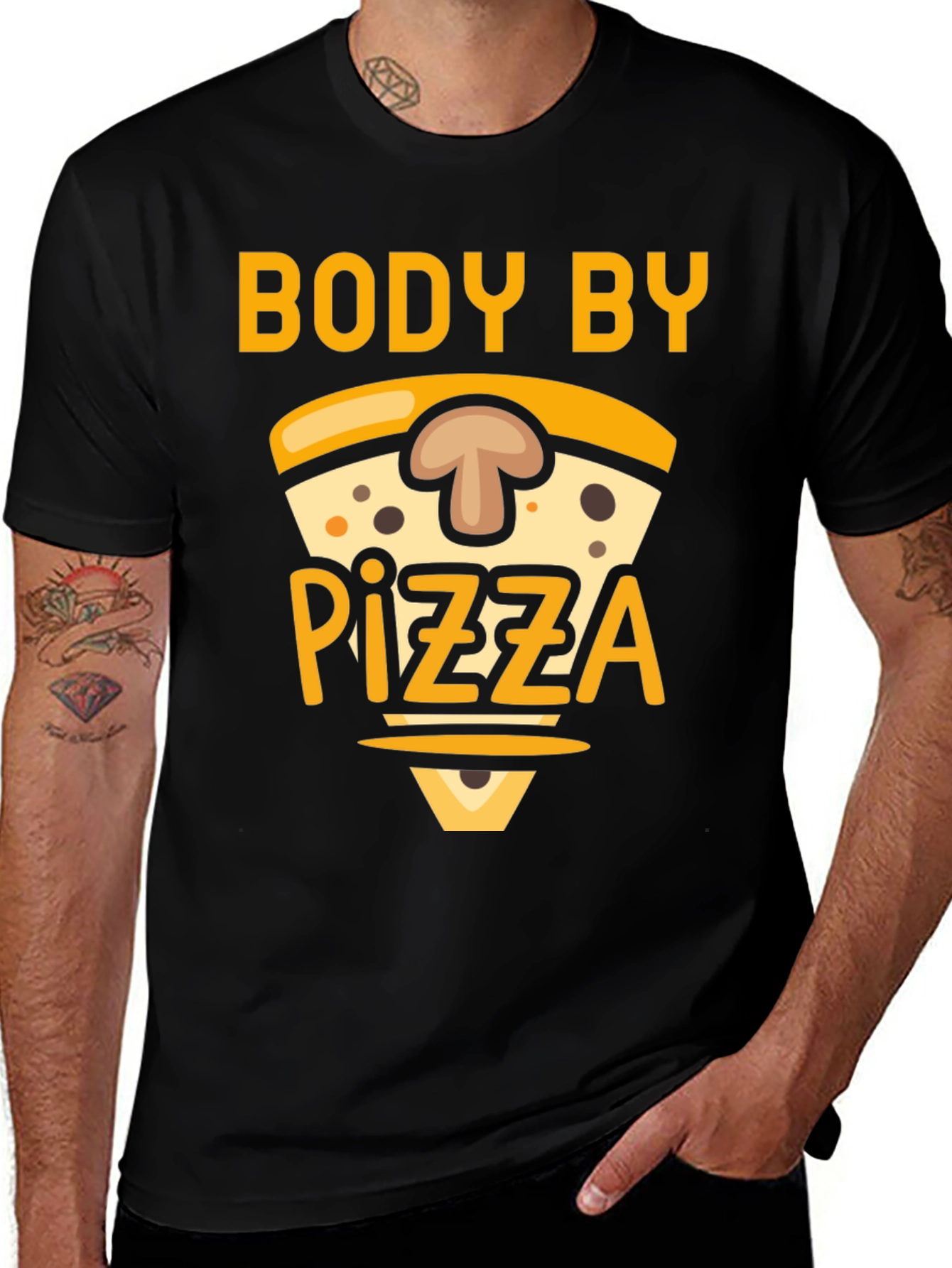 Body by Pizza T-Shirt - Funny Foodie Tee