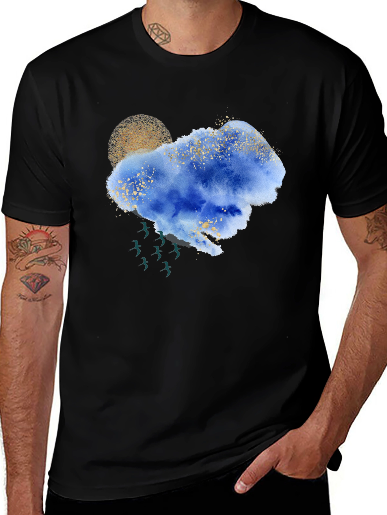 Variant 5 of Watercolor Cloud Graphic T-Shirt
