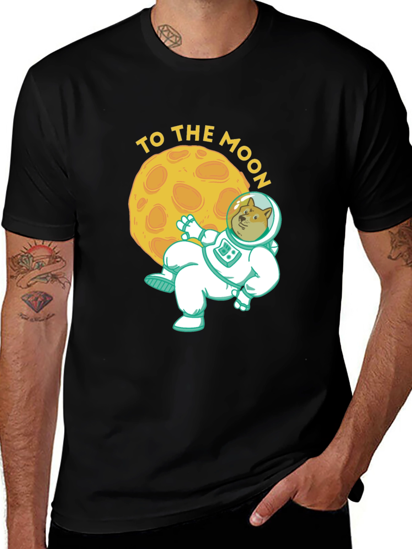 Variant 11 of To the Moon Doge T-Shirt - Crypto Meme Tee