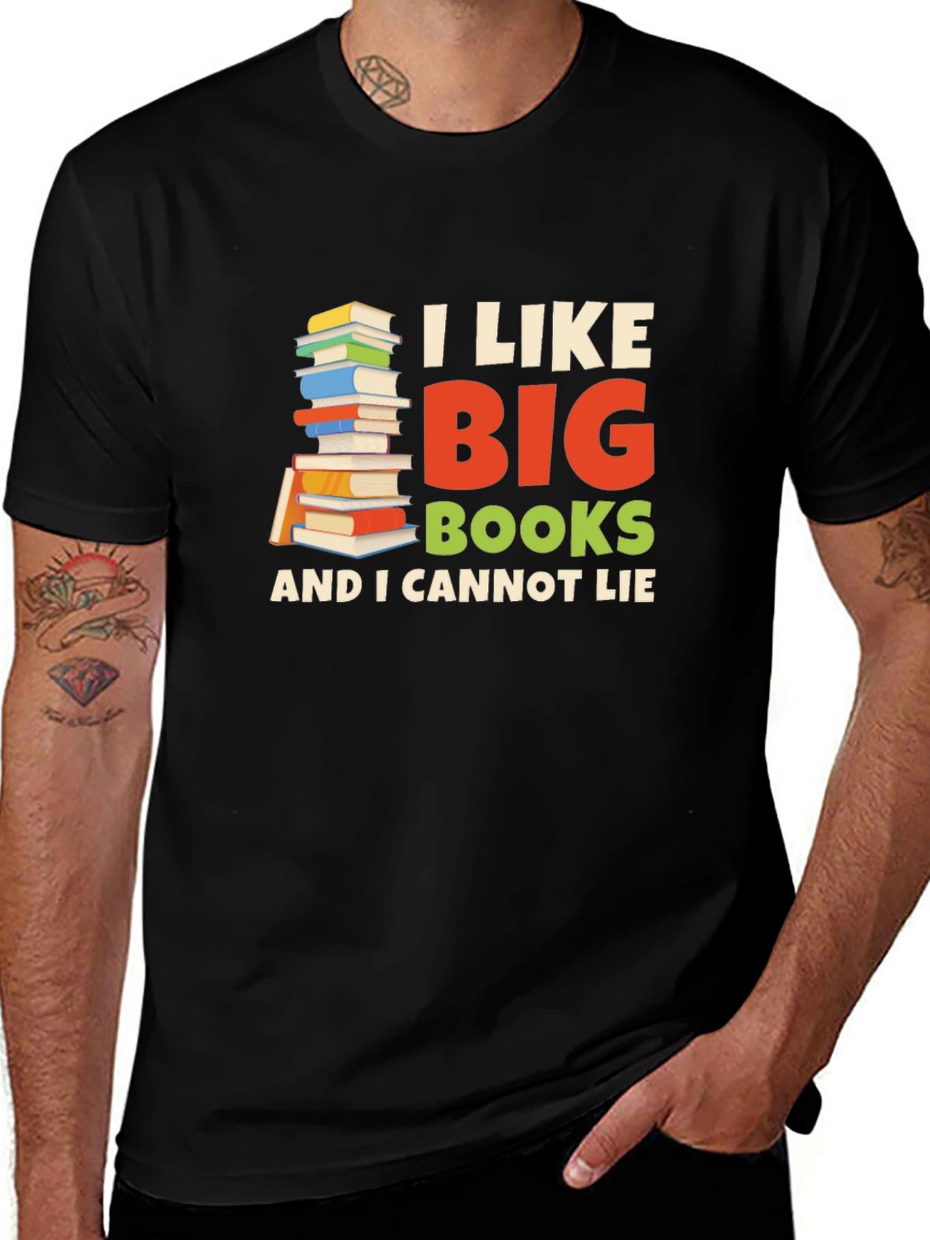 Variant 18 of I Like Big Books T-Shirt - Novelty Reader Tee
