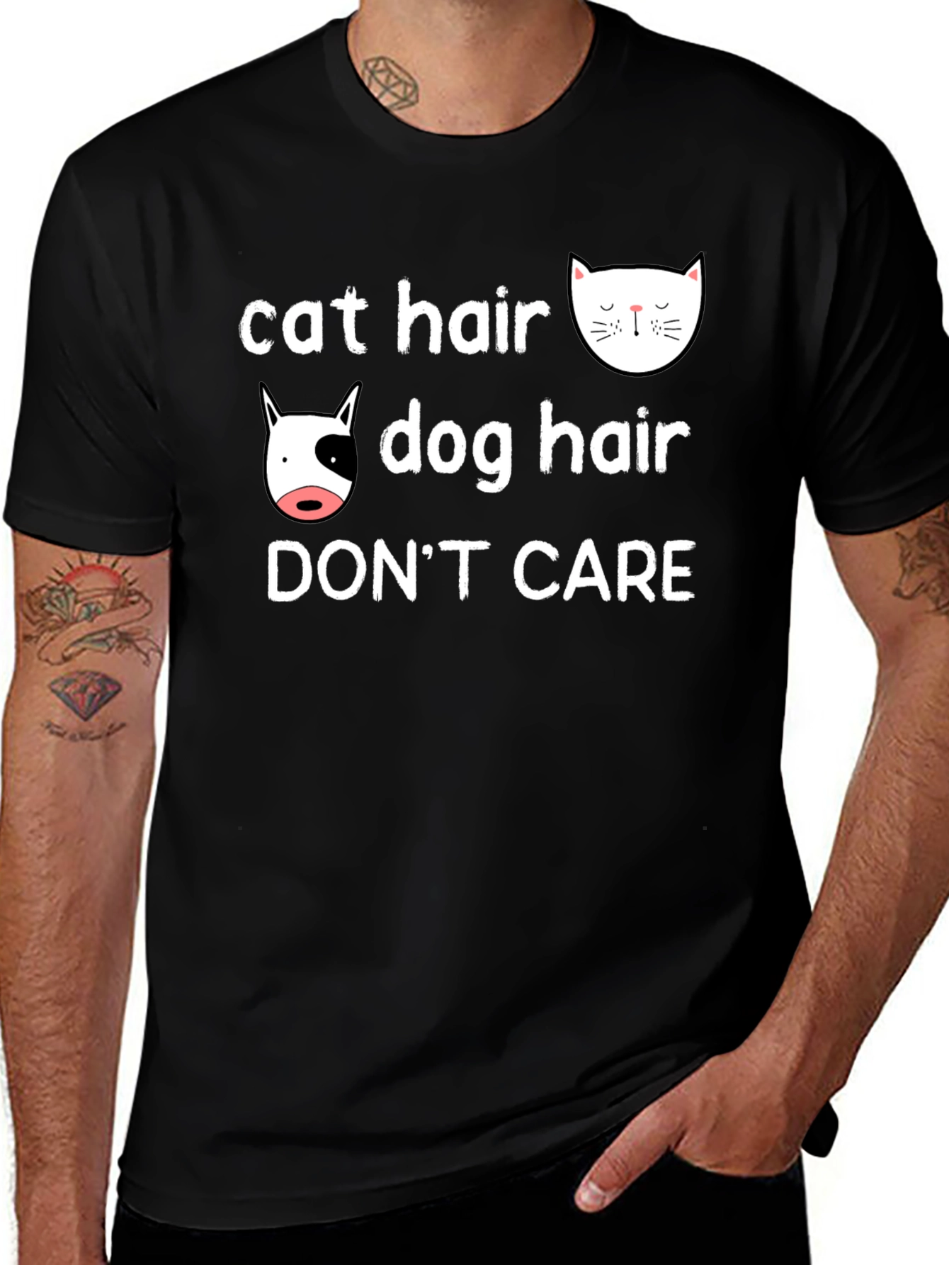Variant 24 of Cat & Dog Hair, Don't Care T-Shirt
