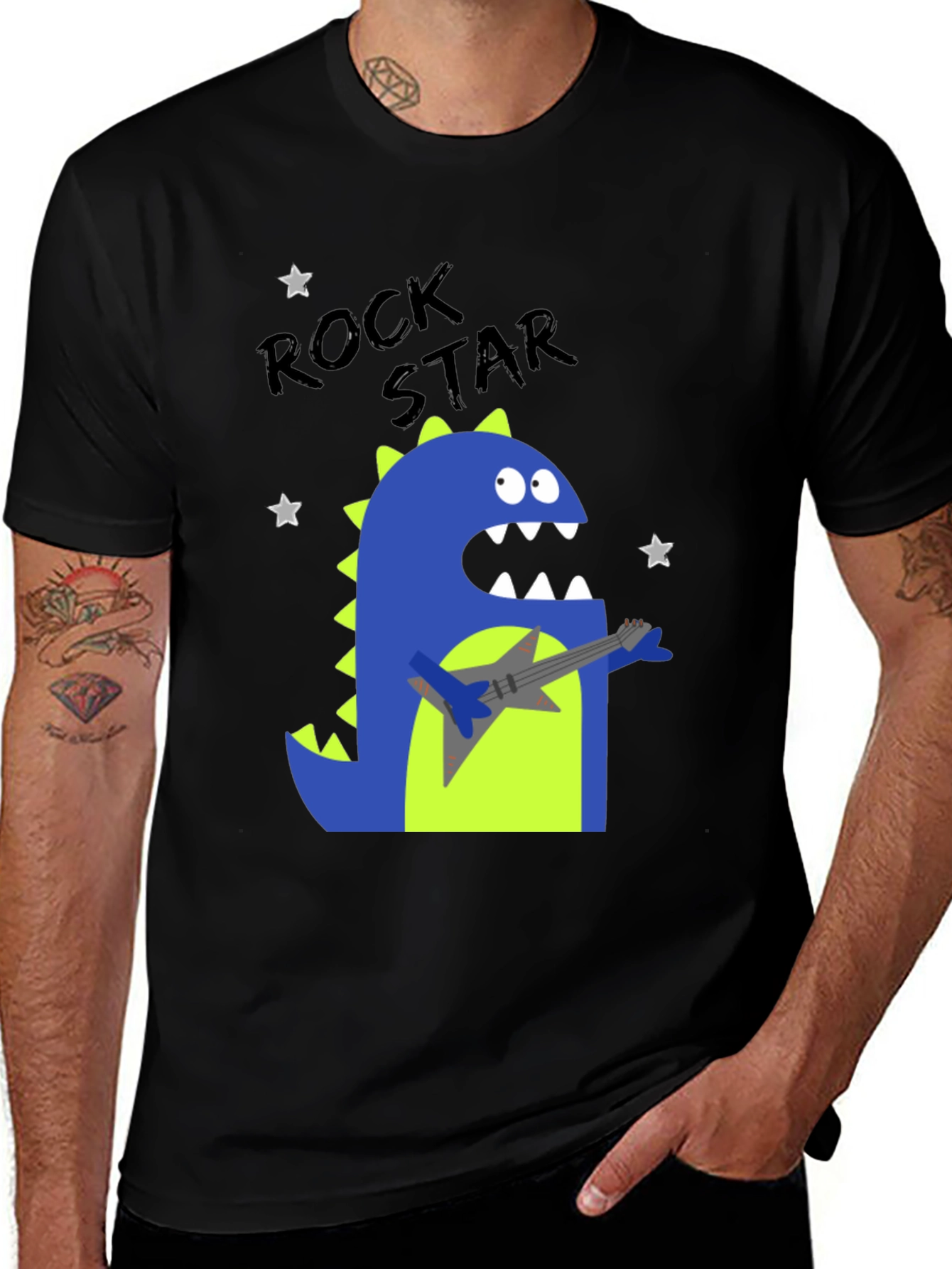 Variant 28 of Rock Star Dinosaur Graphic Tee