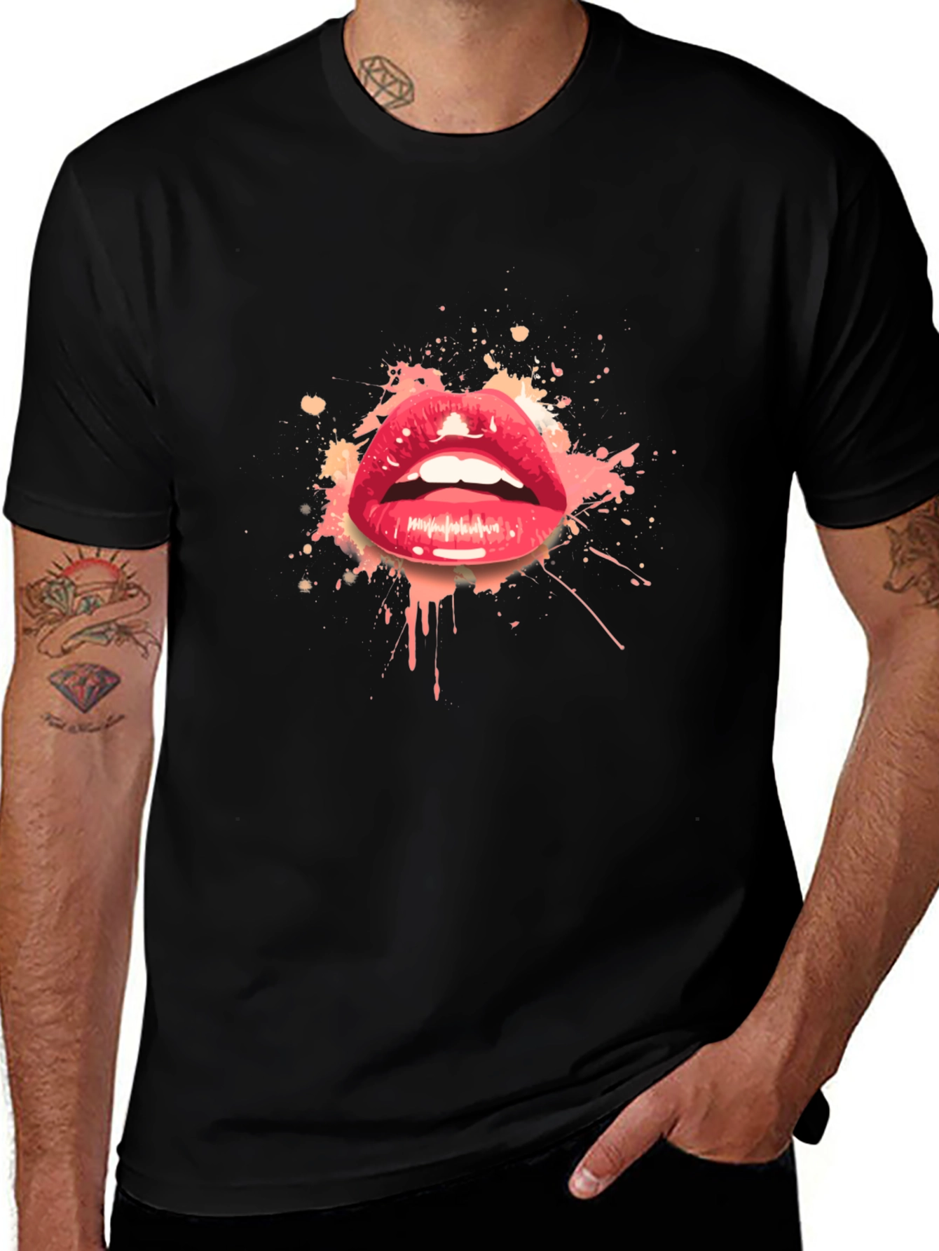 Variant 8 of Red Lips Graphic T-Shirt - Stylish Streetwear