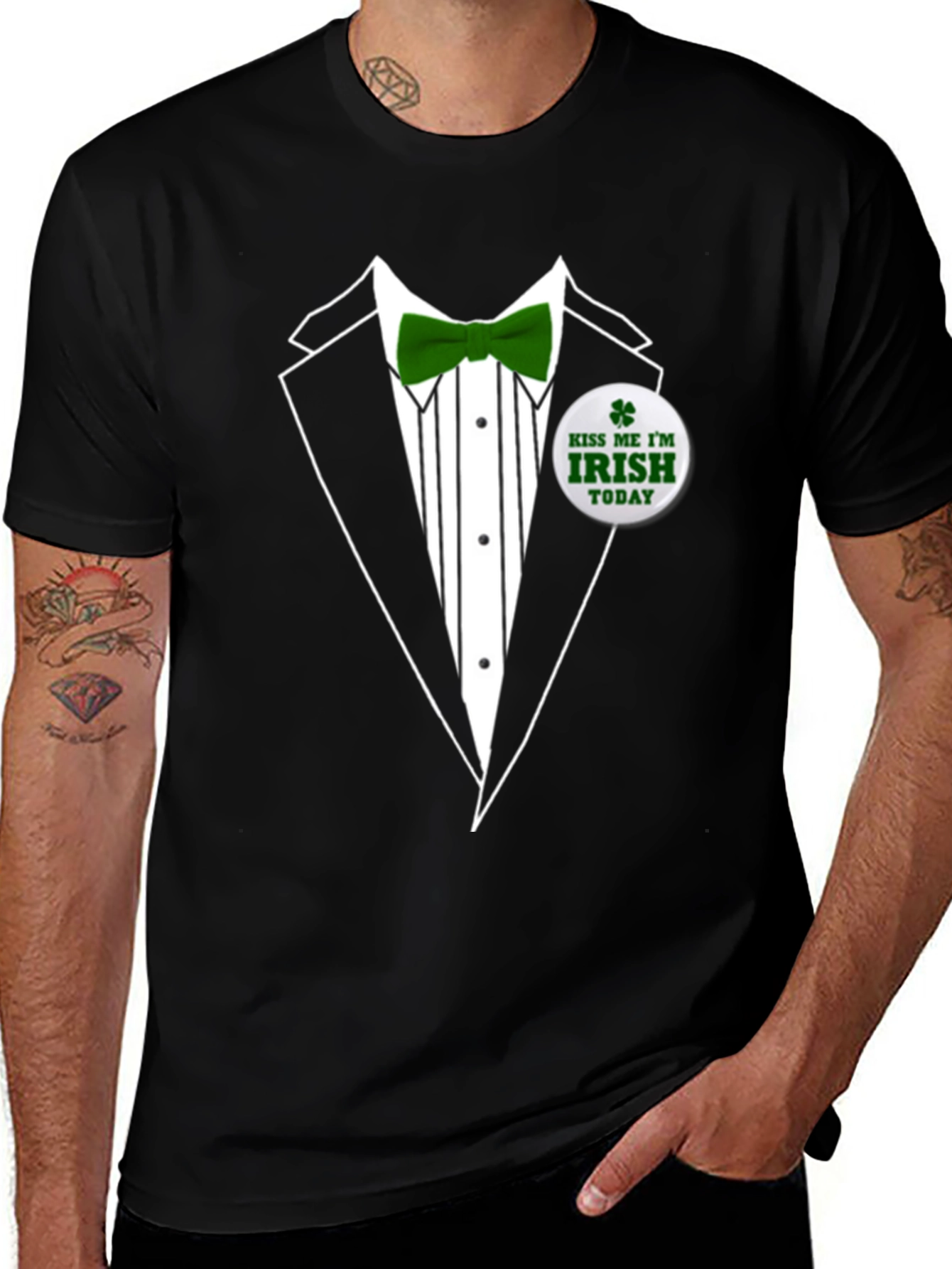 Variant 25 of St. Patrick's Day Tuxedo T-Shirt - Kiss Me I'm Irish