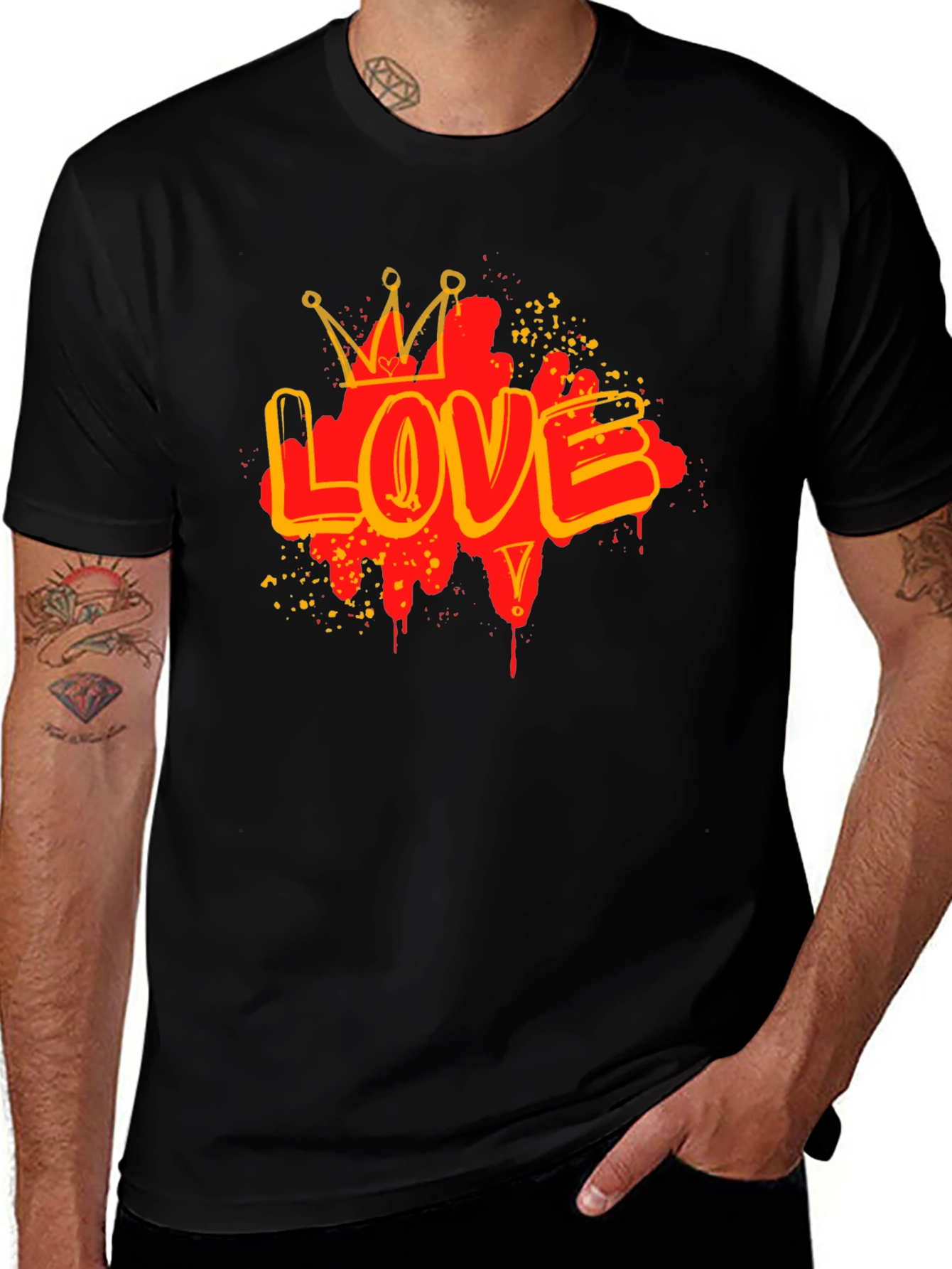 Variant 14 of King of Love T-Shirt - Black Graphic Tee
