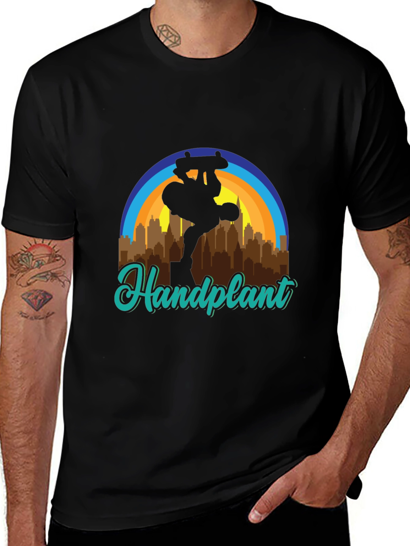Variant 24 of Handplant Skateboarder Graphic Tee - Urban Style