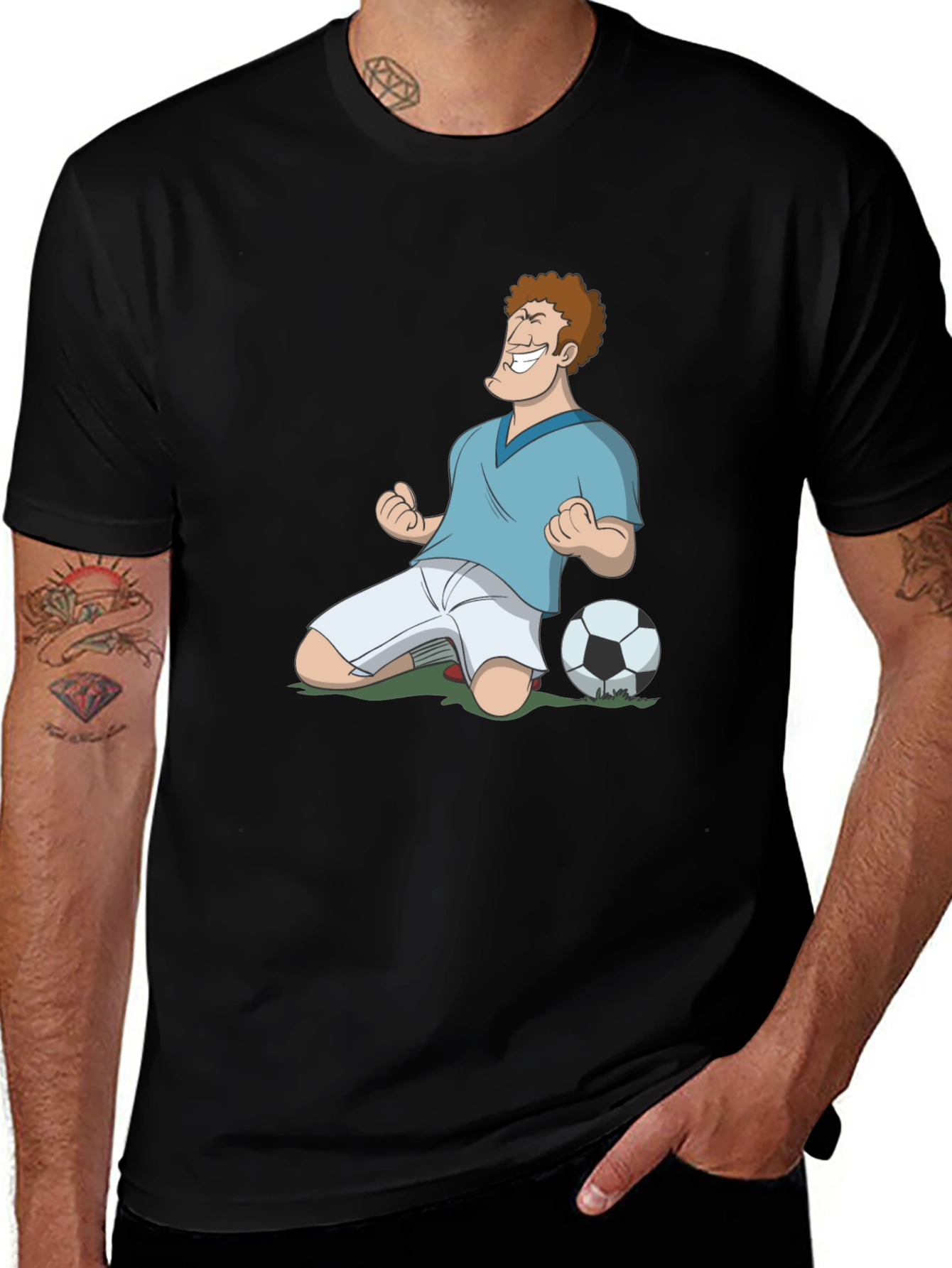 Variant 18 of Cartoon Soccer Fan T-Shirt