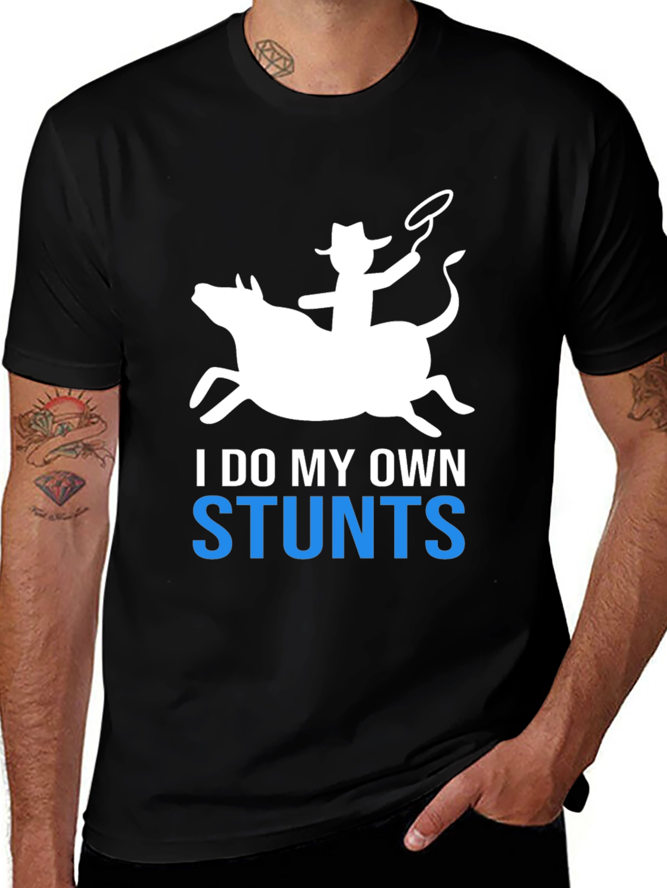 Variant 17 of I Do My Own Stunts Cowboy T-Shirt